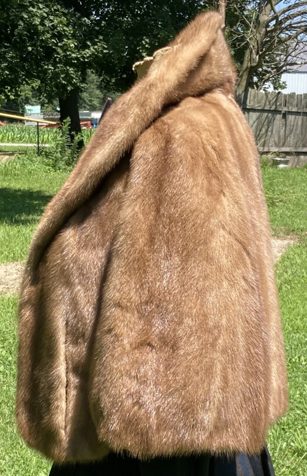 GUC Vtg 1950s Champagne Sable Fur Stole Shawl Jones Fur Service NC & W.VA
