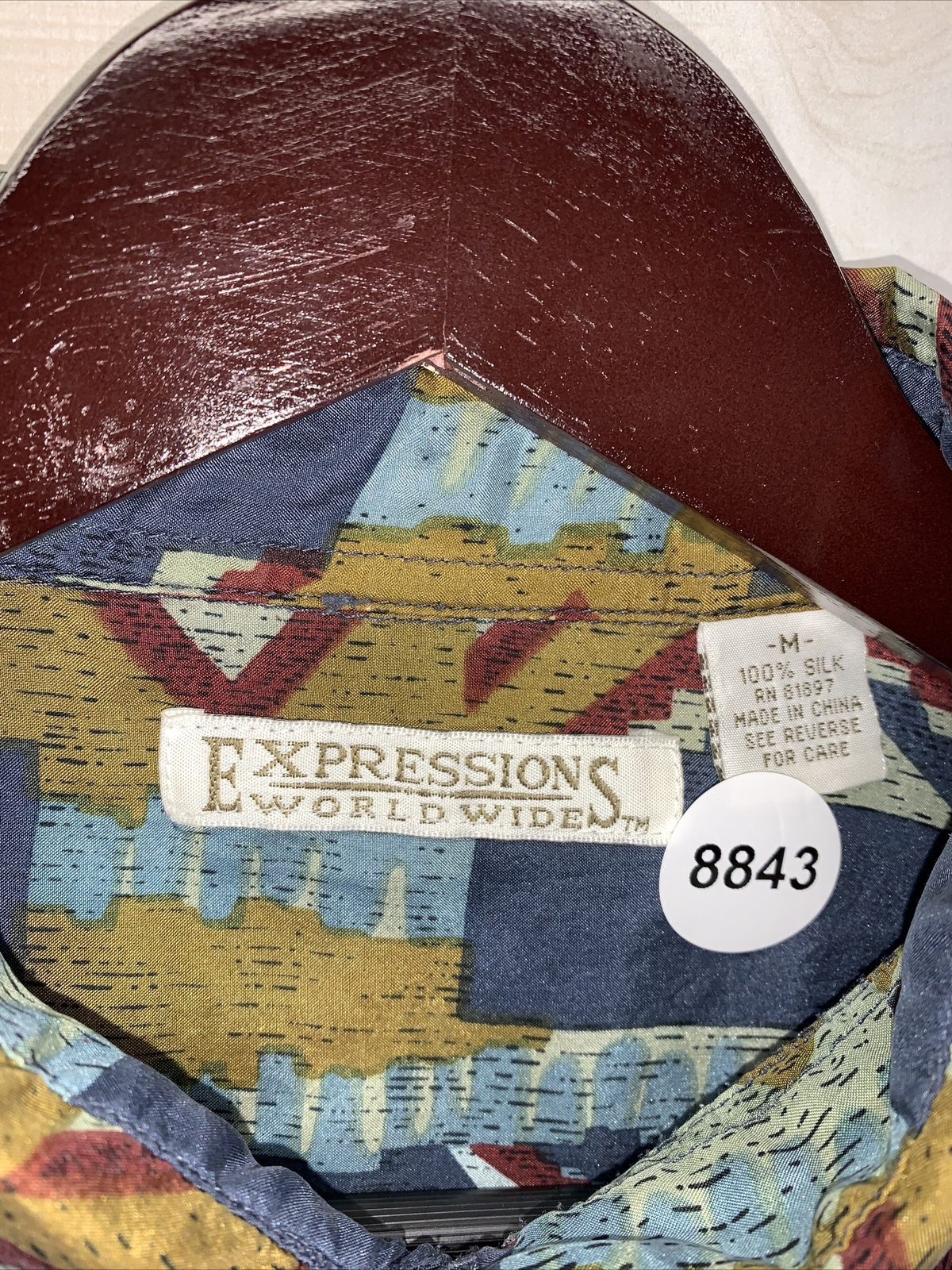 Vintage 1990s Expressions Worldwide 100% Silk Womens Button Front Shirt Dress-M-