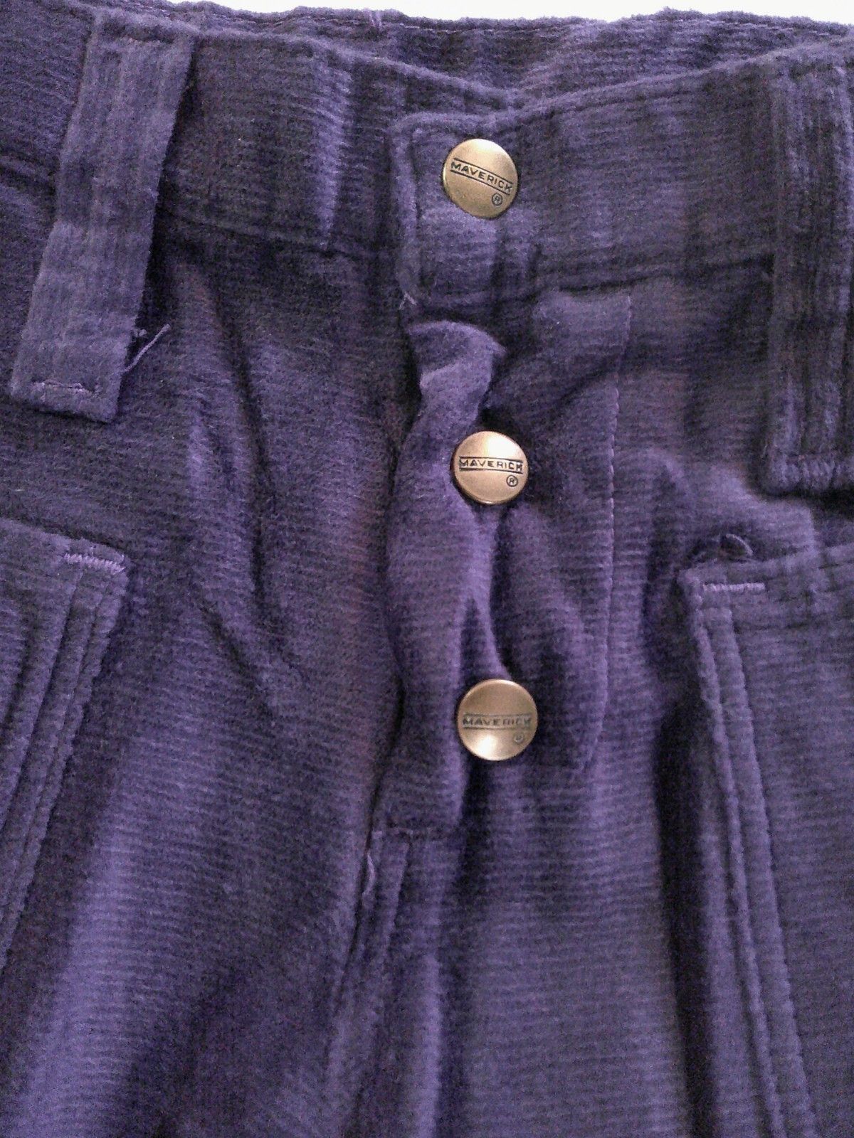 NWT Vtg 70s MAVERICK Western Wear PURPLE VELVET Flare Hip Hugger Pants 29/31 NOS