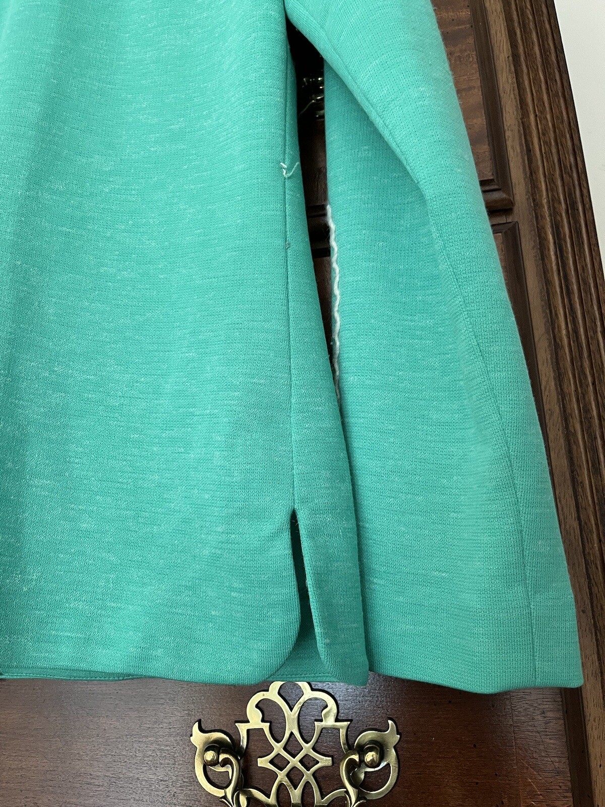NARDIS OF DALLAS lightweight embroidered Jacket Blazer SMALL S heathered green