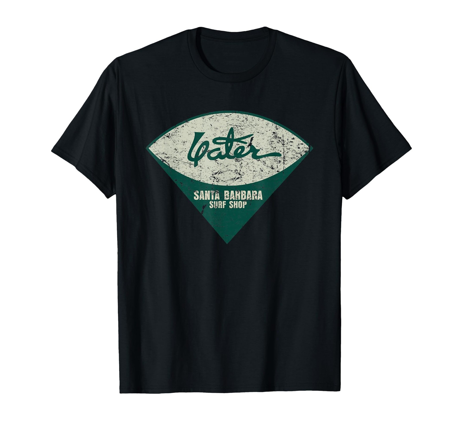 Vintage Yater Surf Surfboards Distressed Men and Women T-Shirt Small, Black