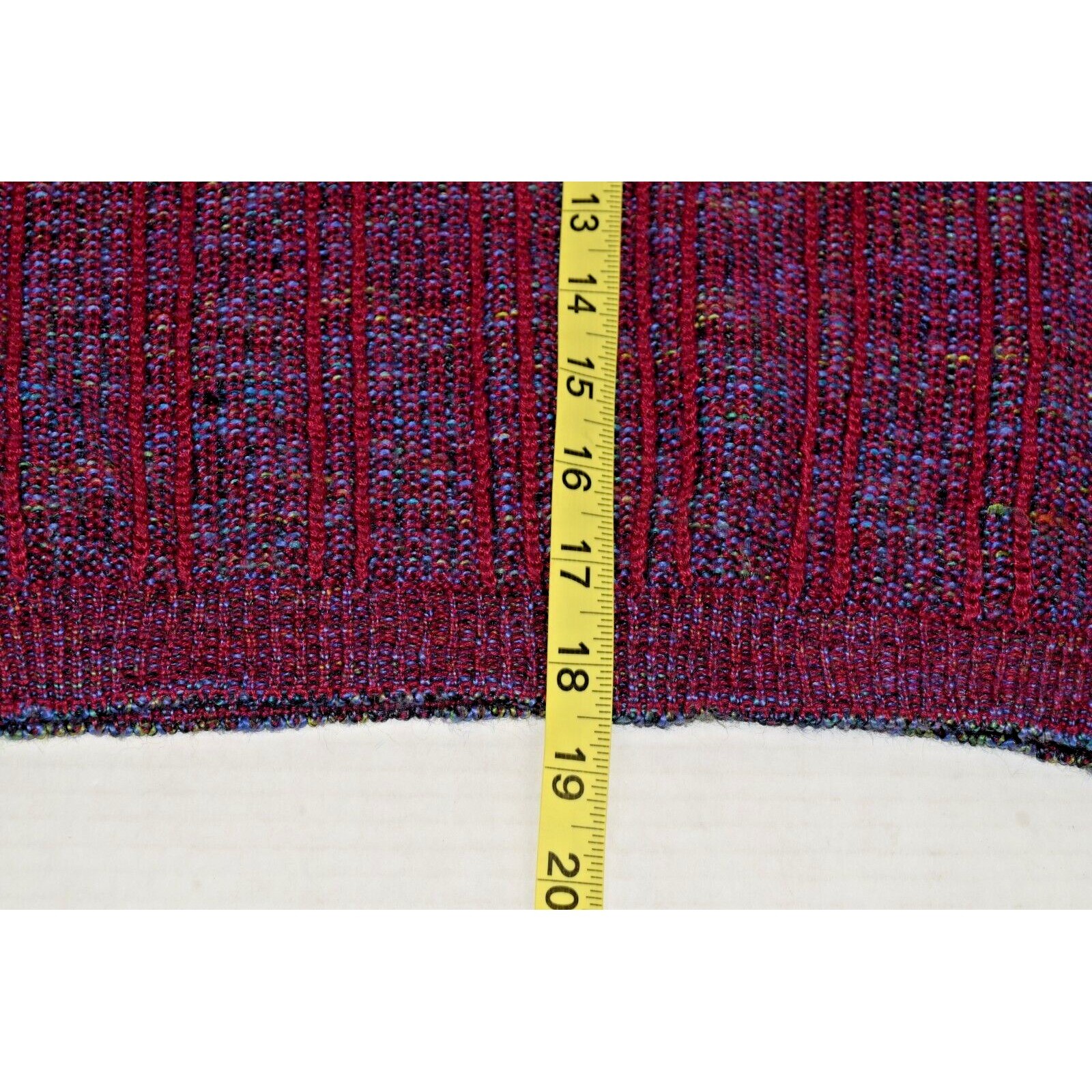 Vintage Sweater Devon Size S 80s Fuschia Blue Interwoven Knit Made USA