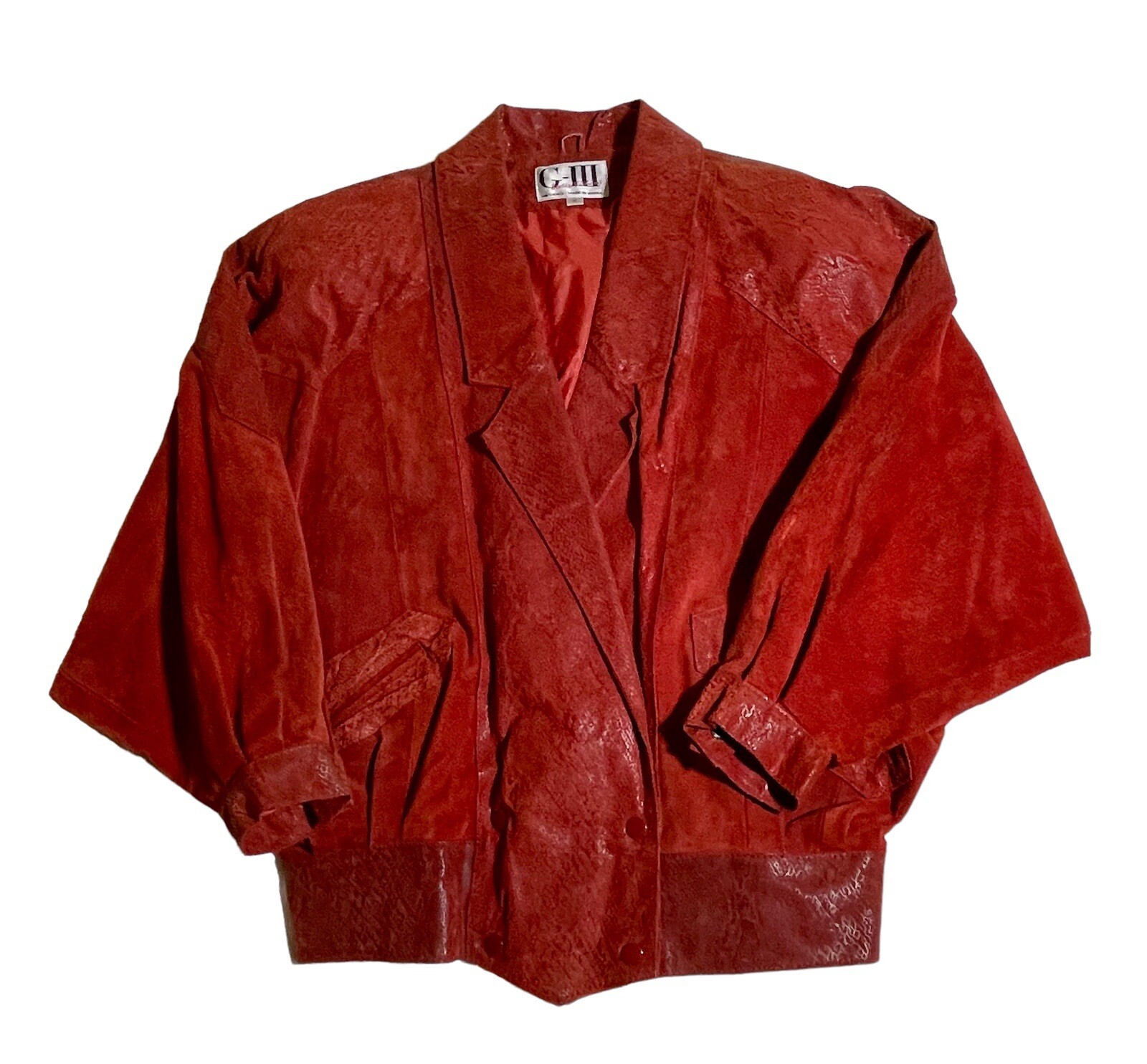 Vintage G-III Leather Fashions Red Lined Leather Jacket EUC 80’s 90’s