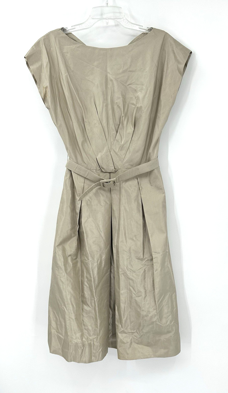 vintage 50s R&K ORIGINALS dress taupe SMALL fit flare rockabilly mid century