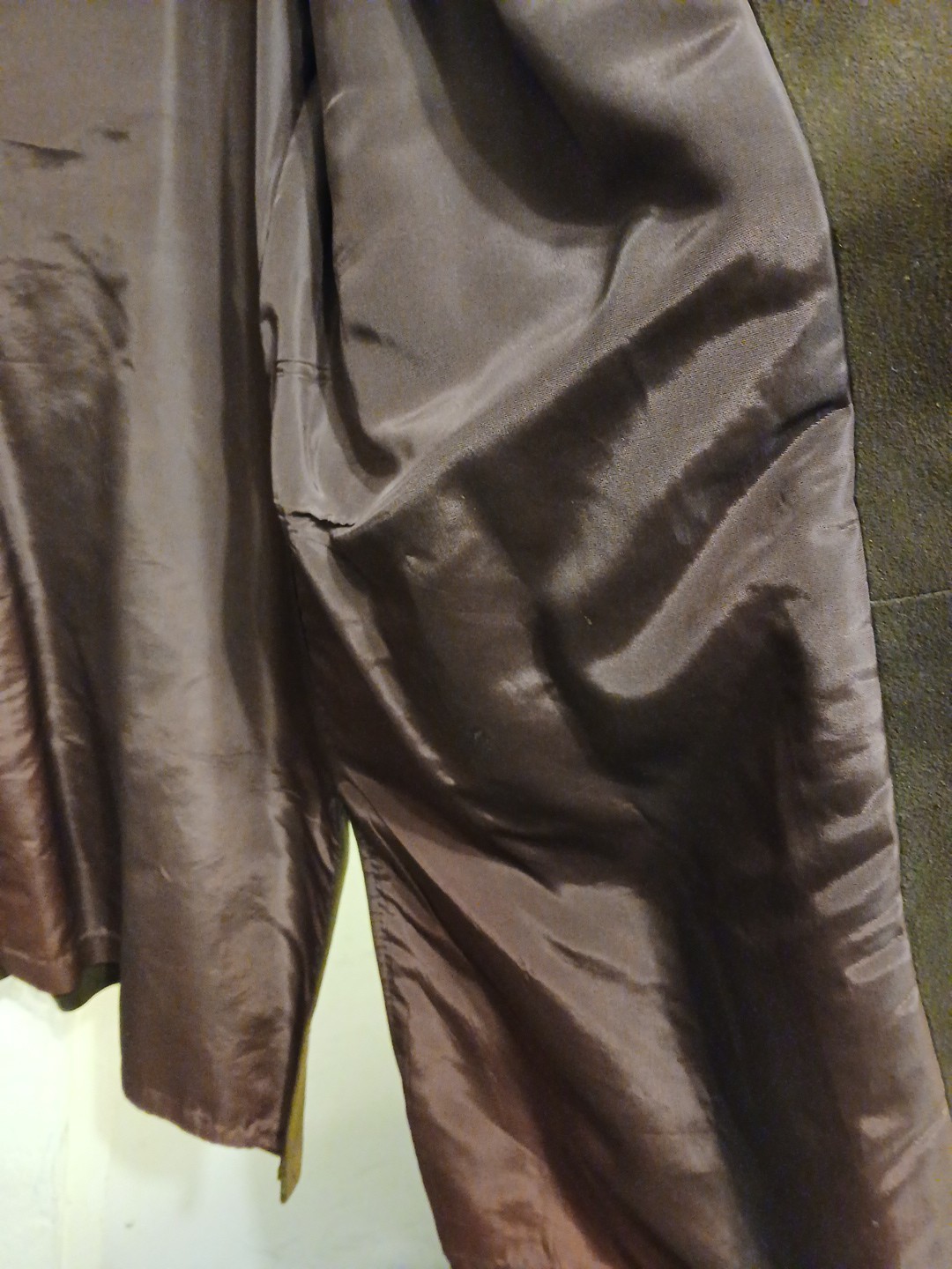 True Vintage Jordan Marsh Suede Leather Coat & Fur Collar Button Up Jacket Sz 16
