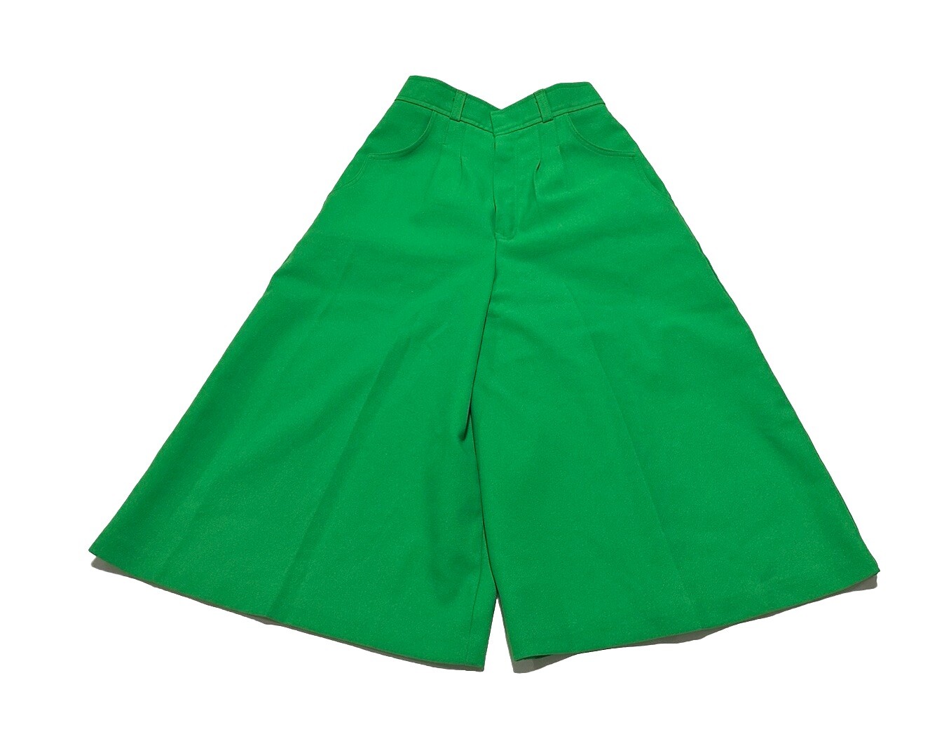 Vintage 60s? Sears Mates Kelly Green Bell Bottom Gaucho Capri Pants Size Read