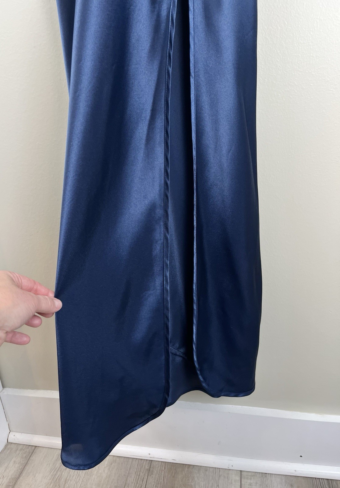 Victoria’s Secret Vtg Gold Label Slip Dress Women’s Blue Maxi Length Lace Sz Sm
