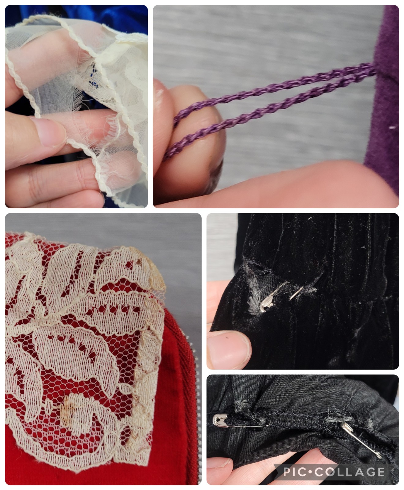 WOMENS LOT OF 24 VINTAGE VELVET DRESSES 40s 50s 60s 70s LACE RUFFLES MINI MAXI