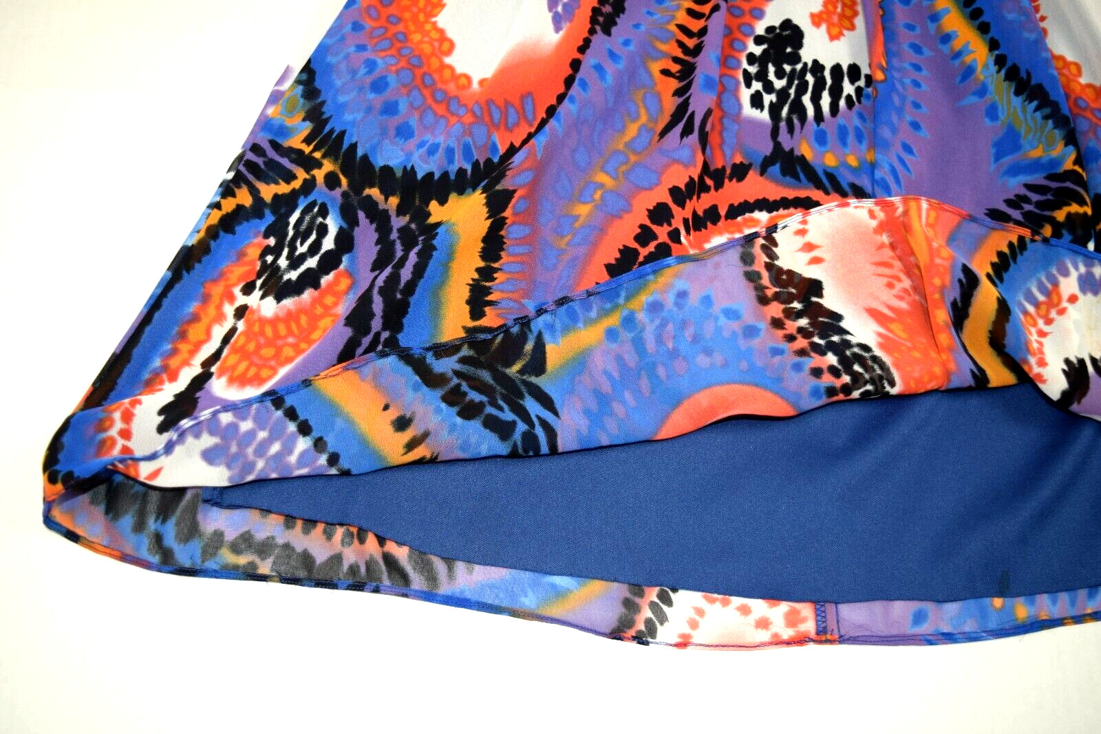 Vintage Halter Top Kitty Sexy Yet Classy Size S/M 90s Purple Blue Orange Swirls