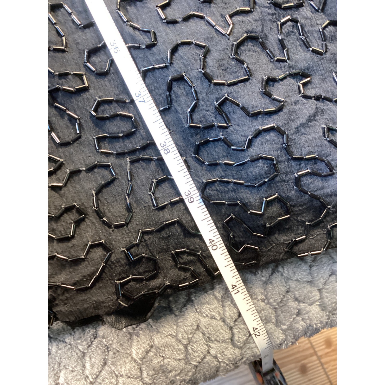 Swee Lo Vintage Beaded Silk Dress Black Floral Sequined Keyhole Evening Gown