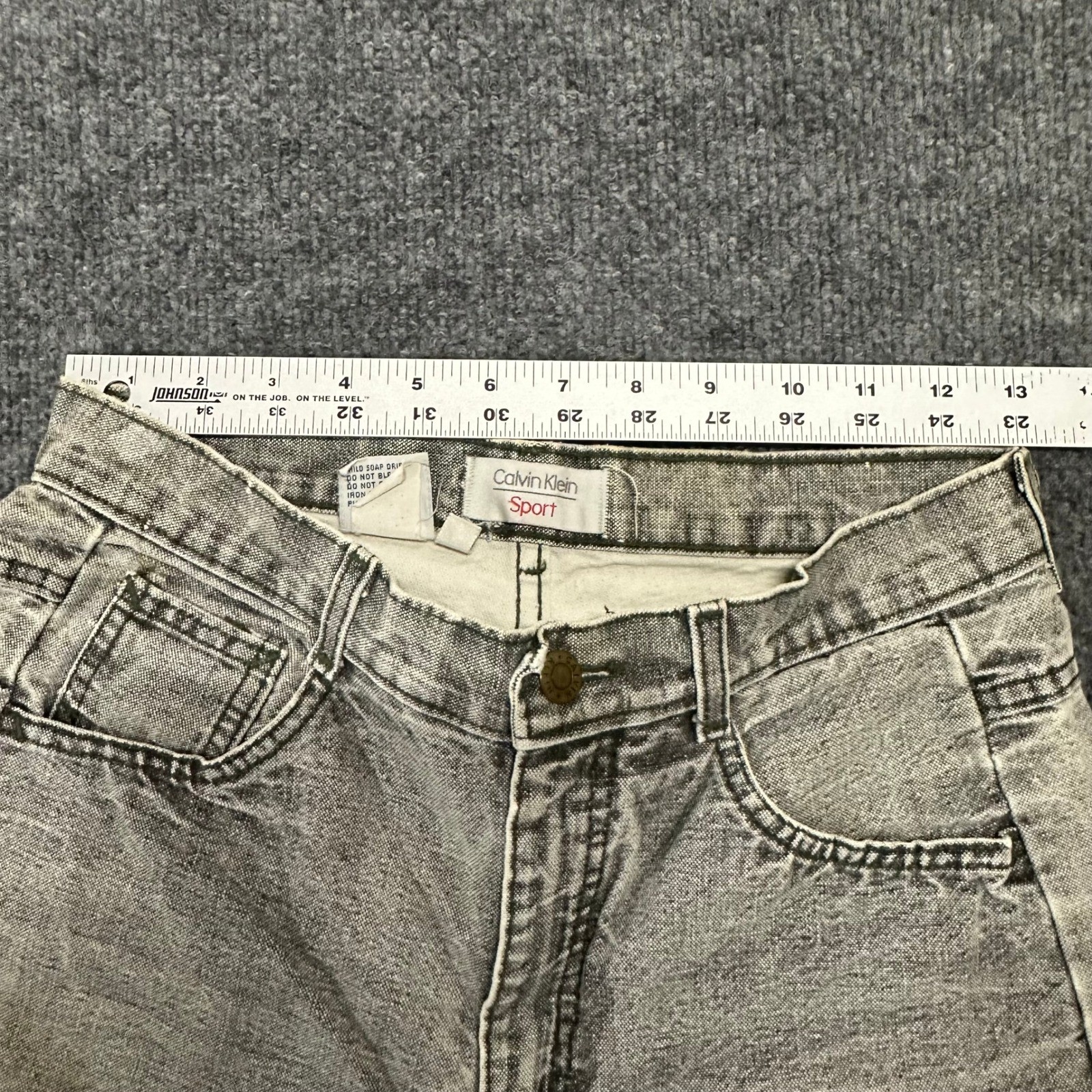 Calvin Klein Jeans Womens Size 8 Grey High Waisted Mom Tapered Vintage