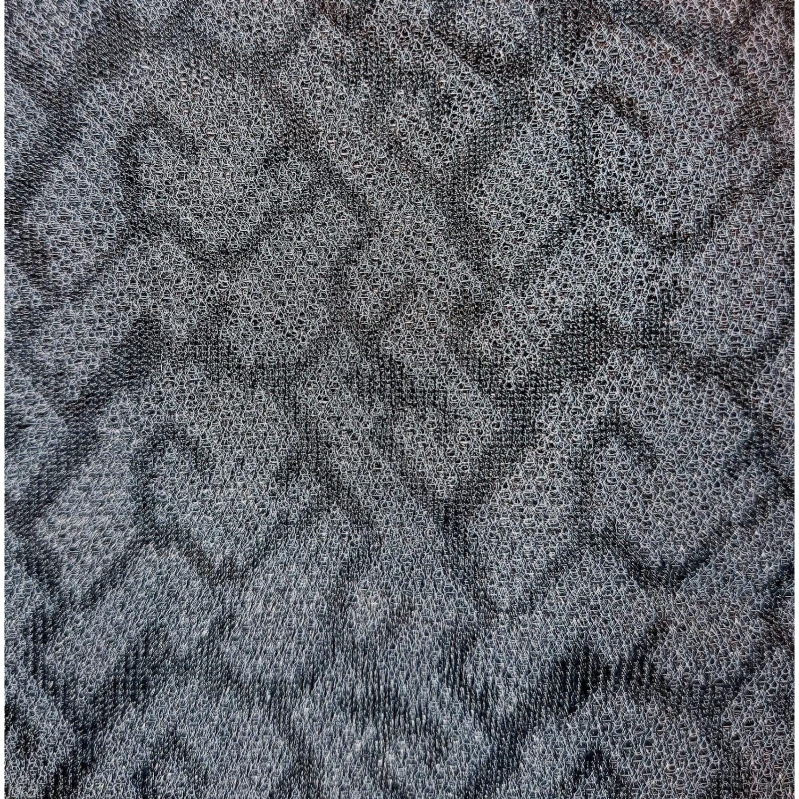 Vintage Millay Stockings Women 10.5 M Black Grey Geometric Textured Seamless