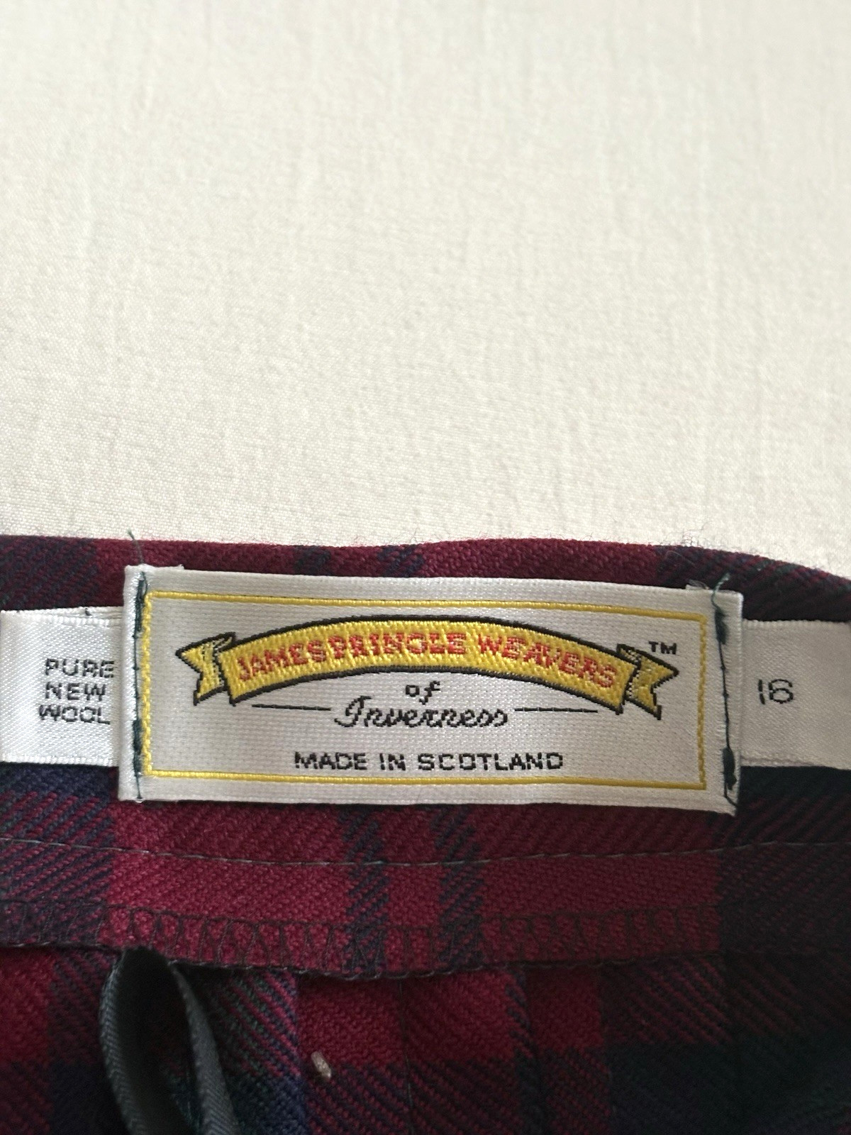 Vtg James Pringle Weavers Inverness Scotland Wool Tartan Kilt Academia Skirt 16
