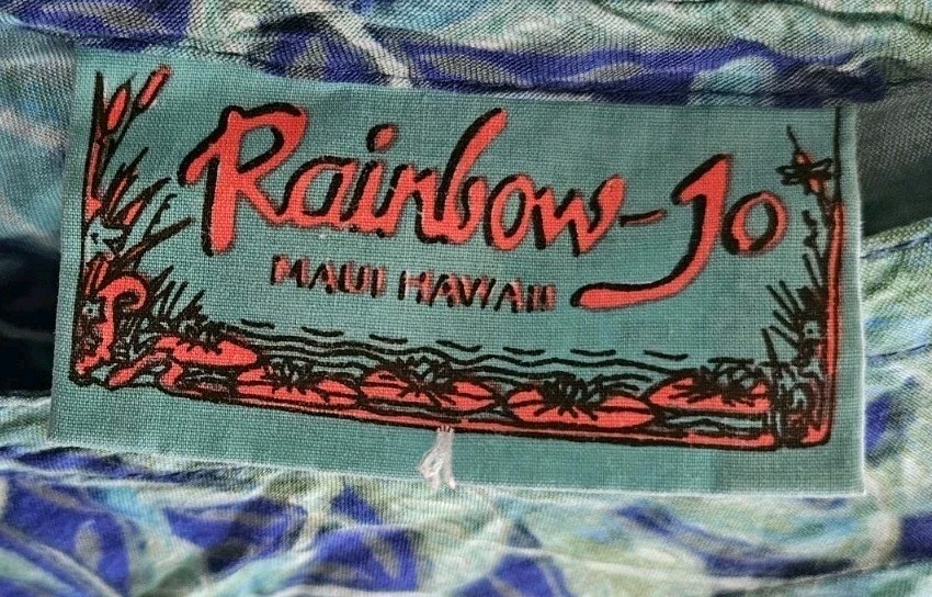 Vintage Rainbow Jo Womens Hawaiian Maxi Dress Sz Medium In Good Condition