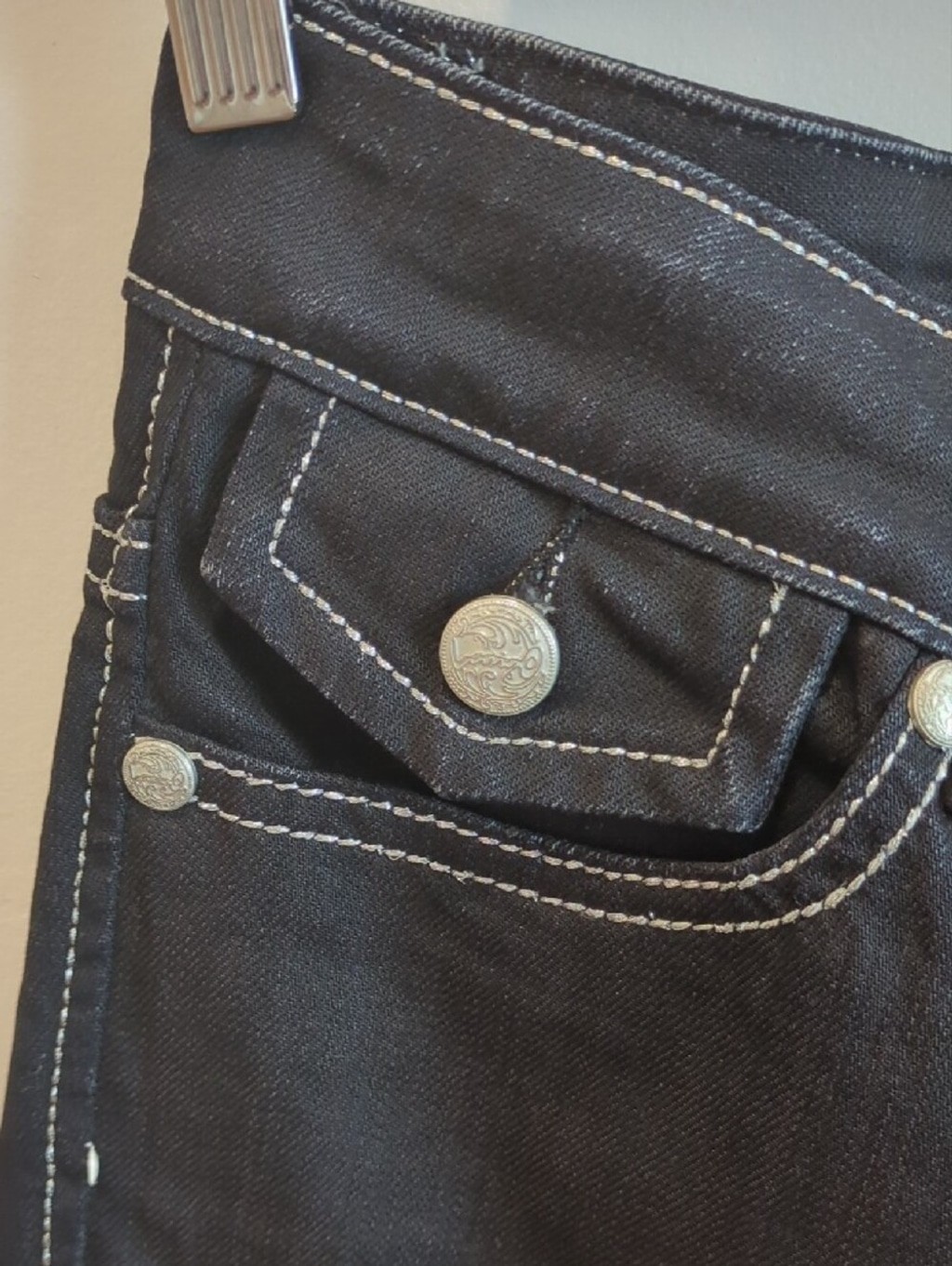 Y2K Vintage Denim Vertigo Paris Jeans Dark Wash Denim Zipper Low rise Size 30
