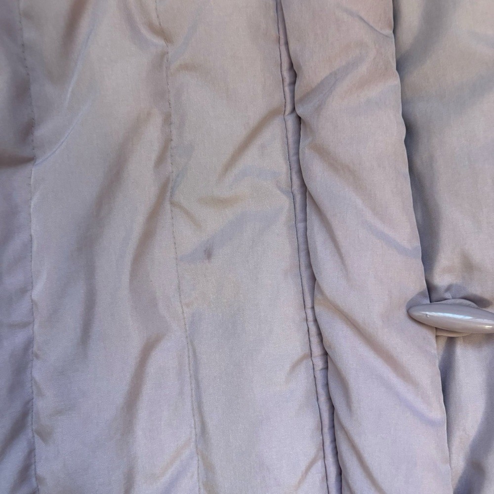 Vintage Sno Down Size Large Lilac Purple Down Filled Trench Coat Winter Outdoor