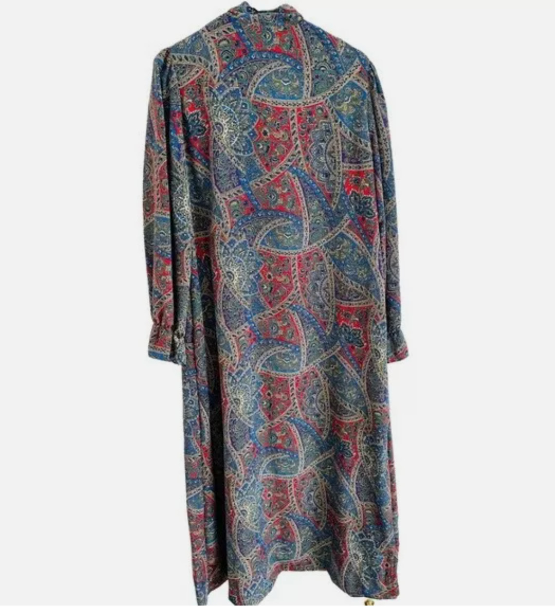 Vintage Keyloun by Richard Sisley Caftan Dress Size M Paisley