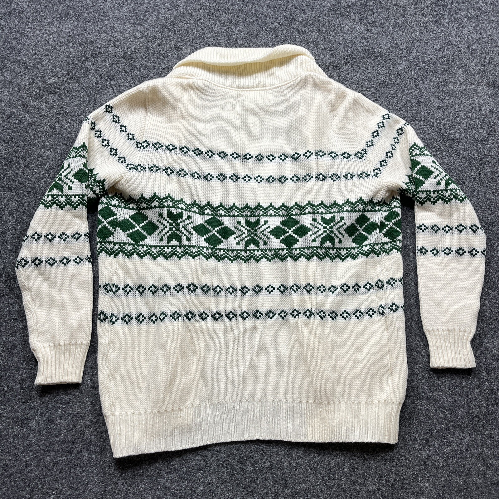 Vintage Cardigan Sweater Womens Mens M 38/40 Grandpa Preppy Ski Nordic Retro