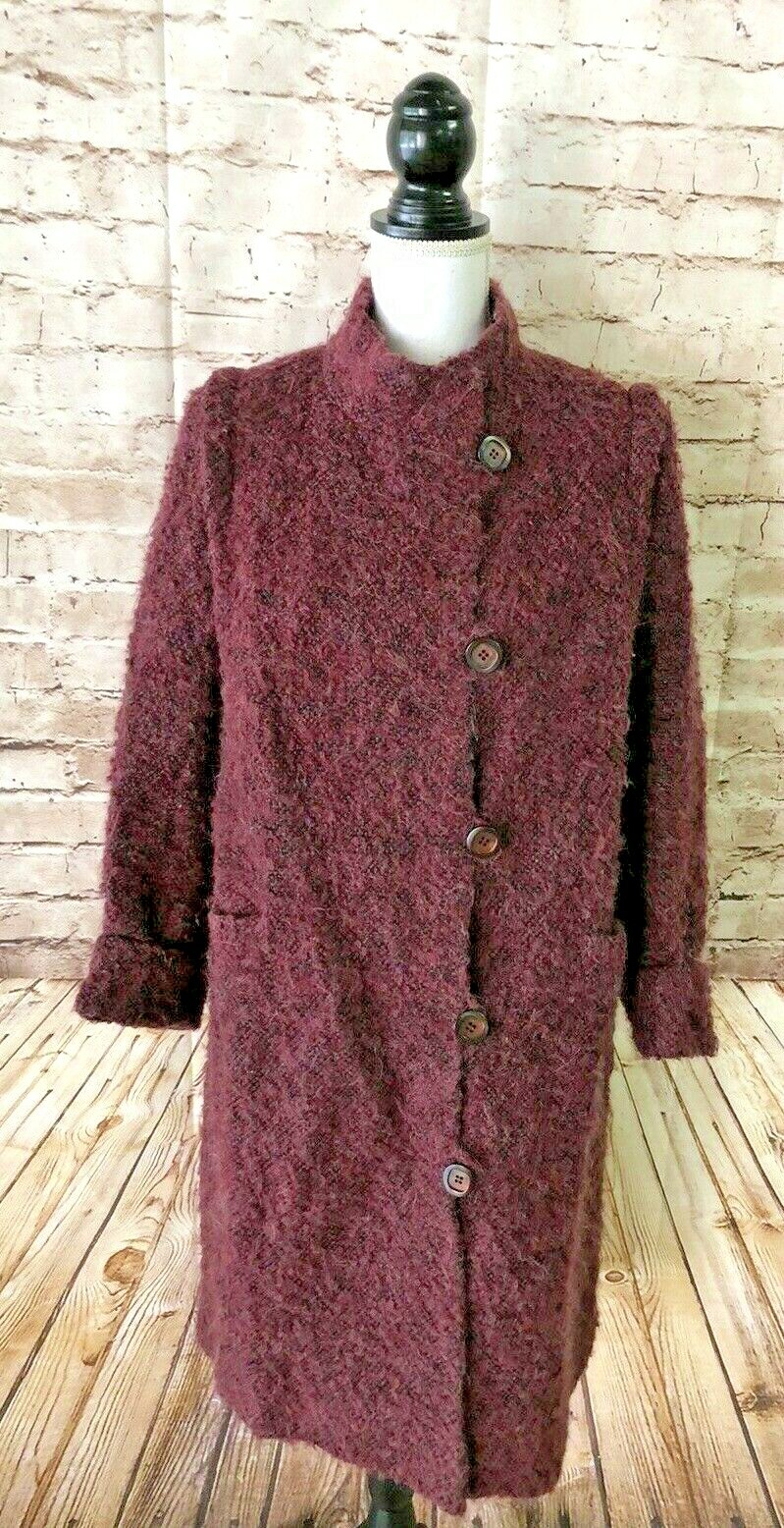 Handweberei Old World Handwoven MARIANNE PITTL Long Wool Coat Austria ~ Amazing!