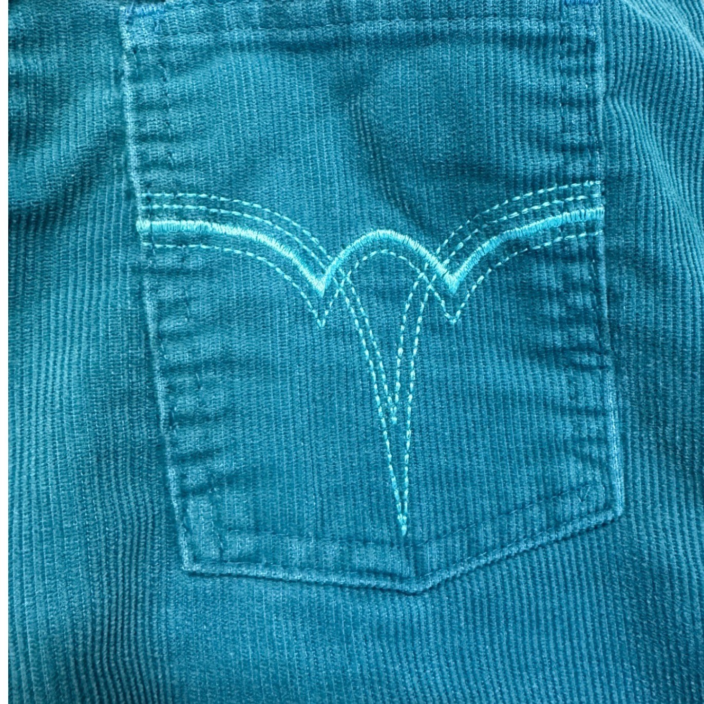 Sears Tough Skins Women 23 Teal Good Button Fly High Rise 70