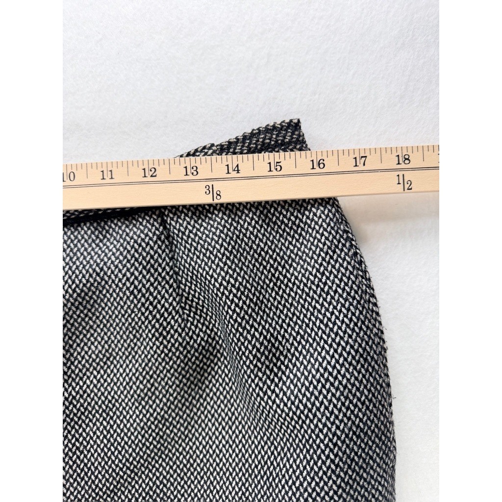 Vintage Emily 2 Piece Skirt Suit Black White Textured Set Unknown Size