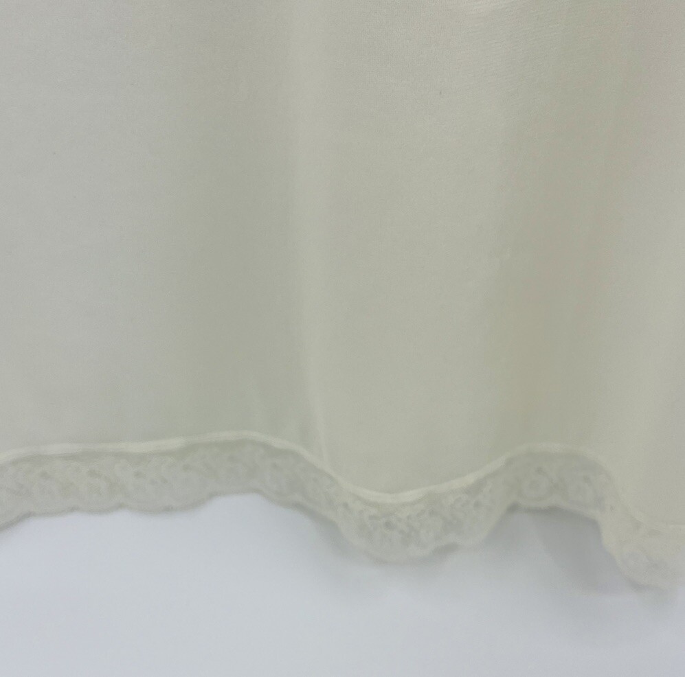 Vintage Vassarette Nylon Crepelon Full Slip Ivory Lace Trim Size A 34