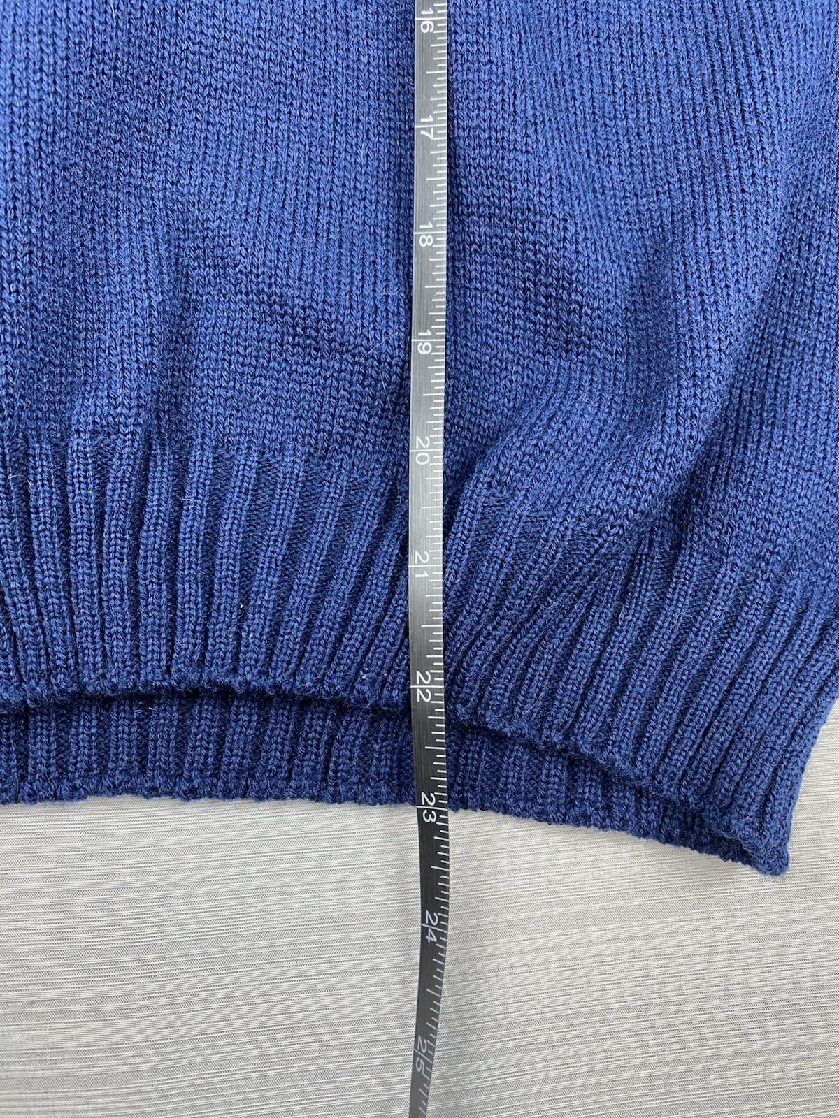 Pendleton Navy 100% Virgin Wool V-Neck Sweater Medium Vintage NWT