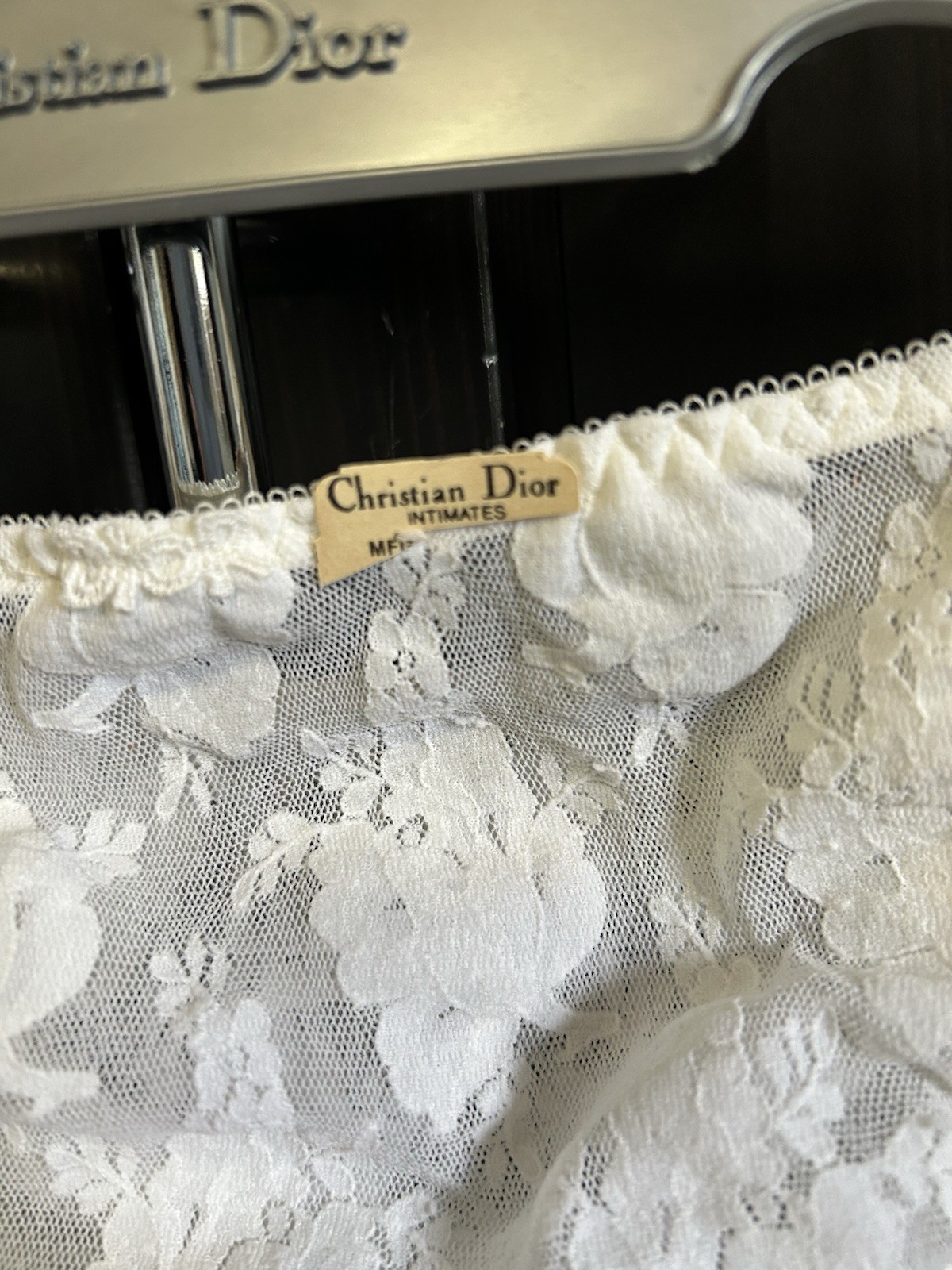 NOS Christian Dior Vintage Lace Bra & Panty Set floral lace price drop $249 VTG