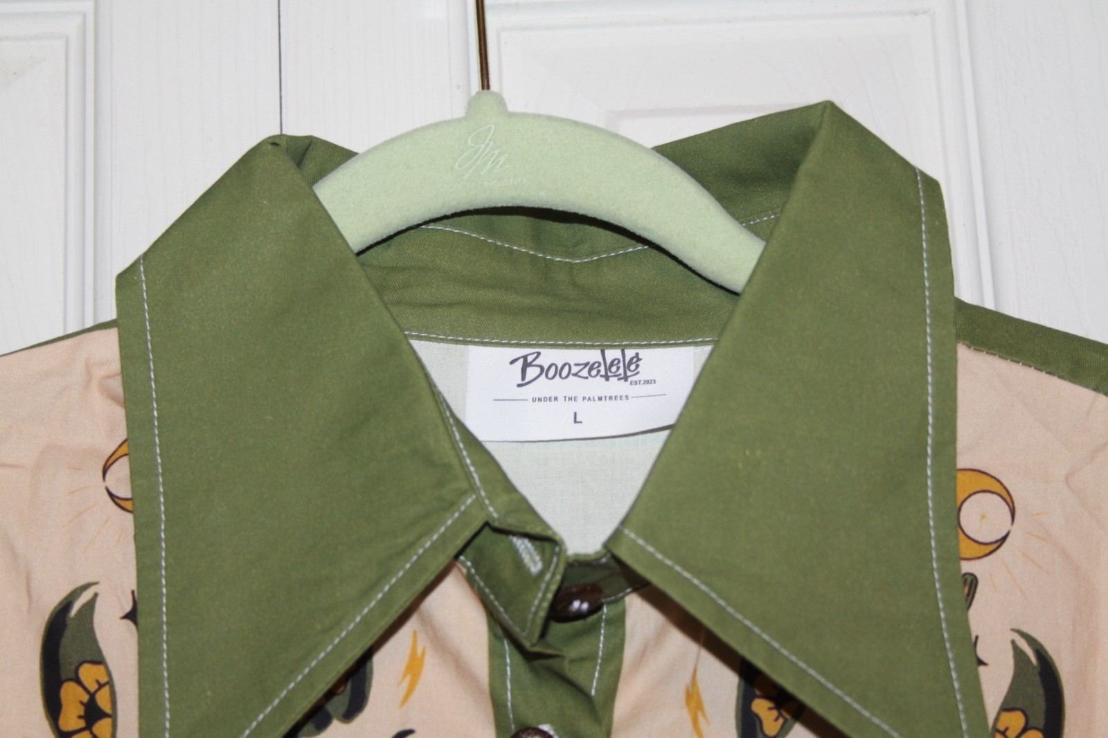 new BoozeLele Western Dress, Green sz L – 100% cotton