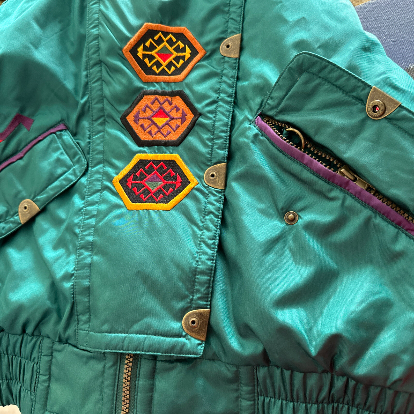 Vtg Snuggler Ski Wear by Kaelin Mariah Parka Jacket Women’s Size 10 Embroidered