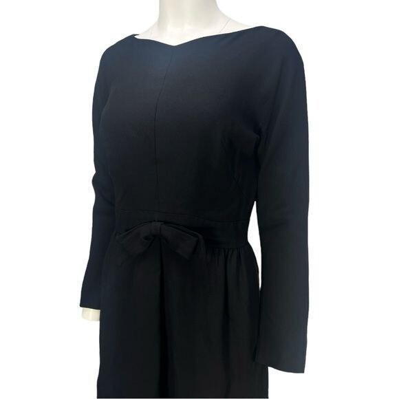 Vintage 50’s/60’s Black Sandra Sage Creation L/S Layered Classic Dress Small