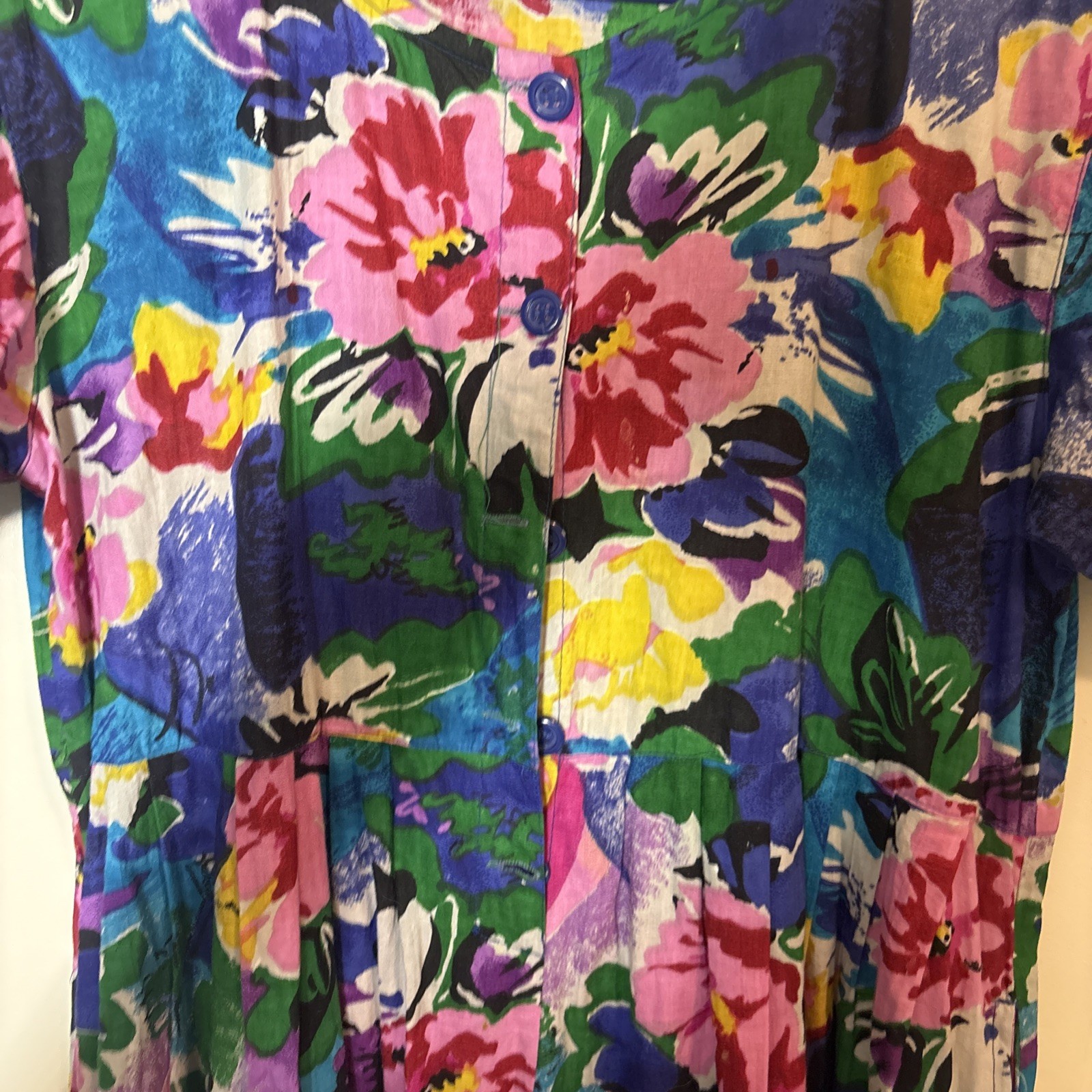 Vintage 80’s Sita Cotton Floral Size S 1980s Romper Indian Cotton Flower