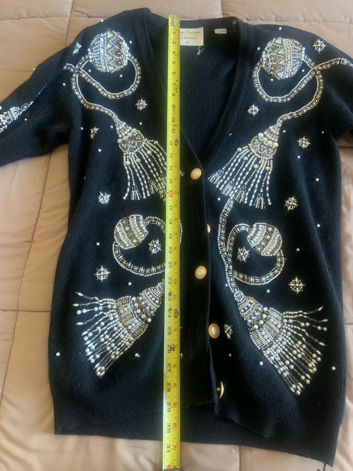 Vintage Marisa Christina Classics Beaded Cardigan -S