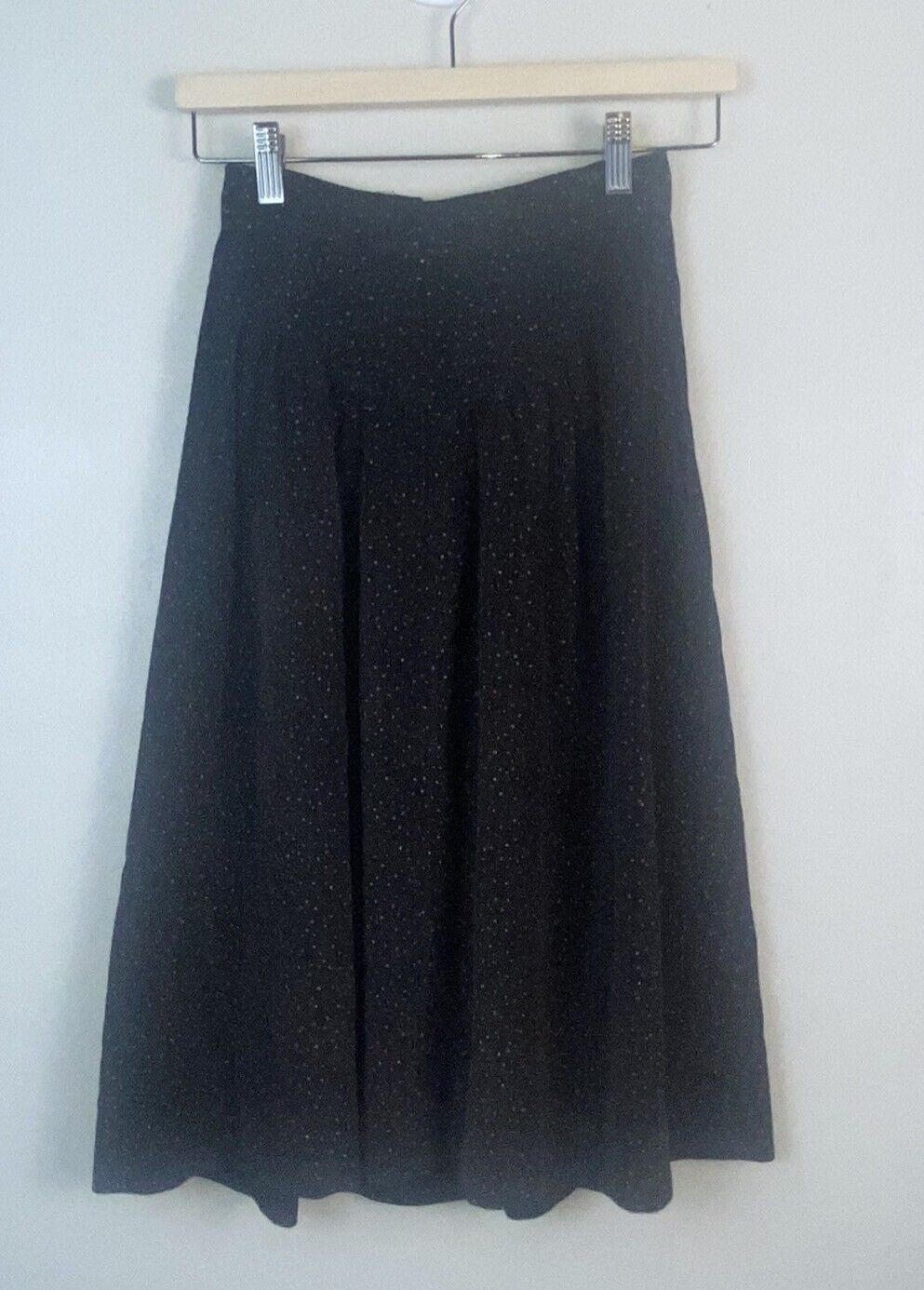 Vintage HaberdasHER Junior’s 9/10 Grey Wool Blend Plaid Midi Skirt High Waist