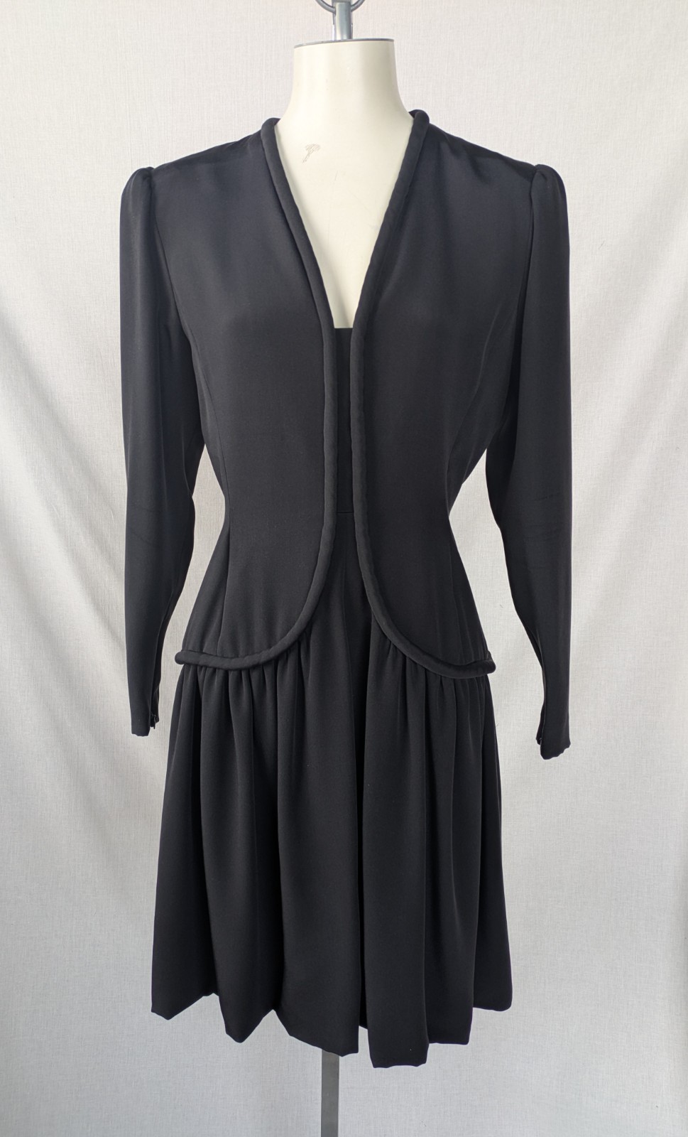 Vintage 1980s Pauline Trigere Cocktail Dress Sz M Exc Cond