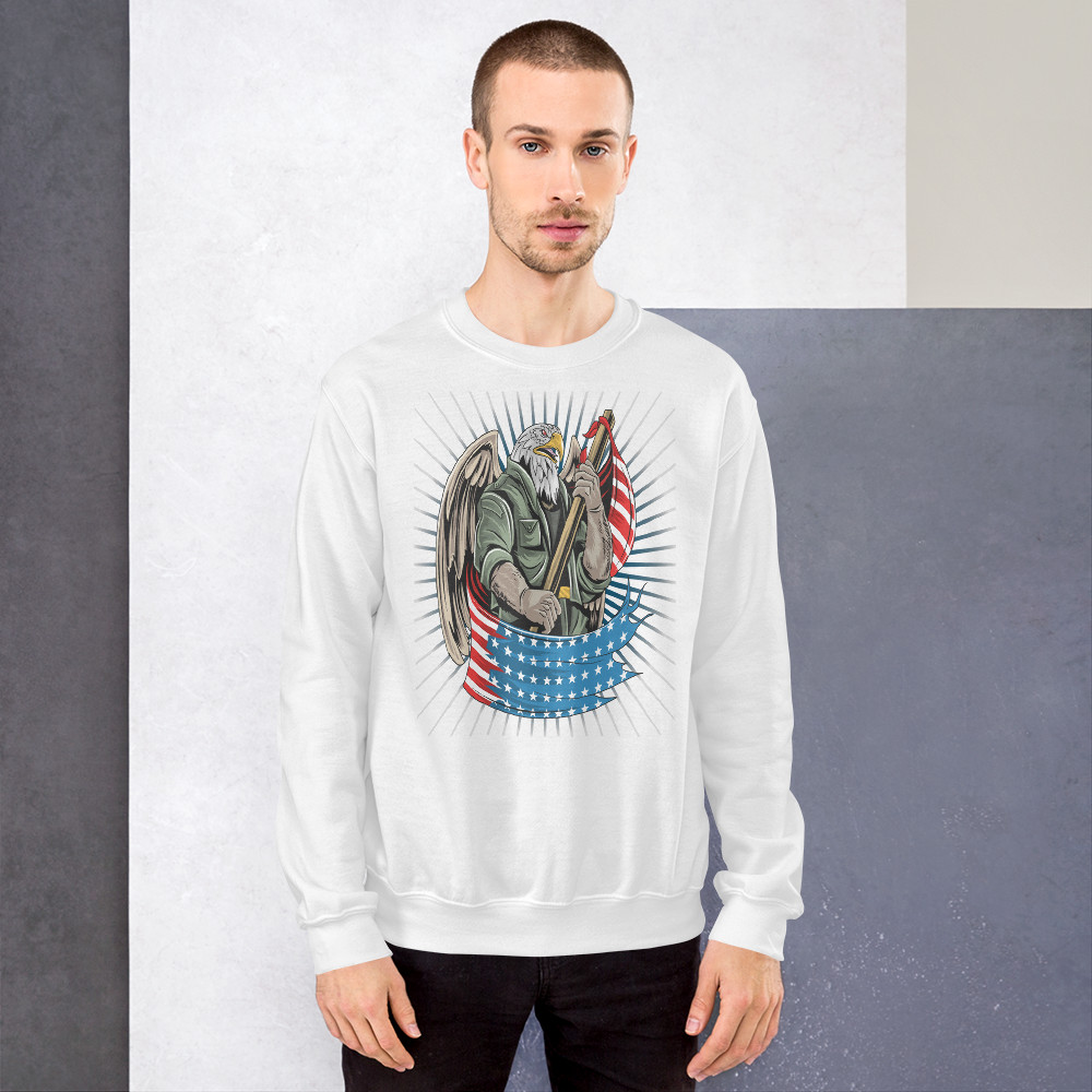 American Eagle 🦅 Shirt, New USA American Flag Bearing Eagle Sweatshirt