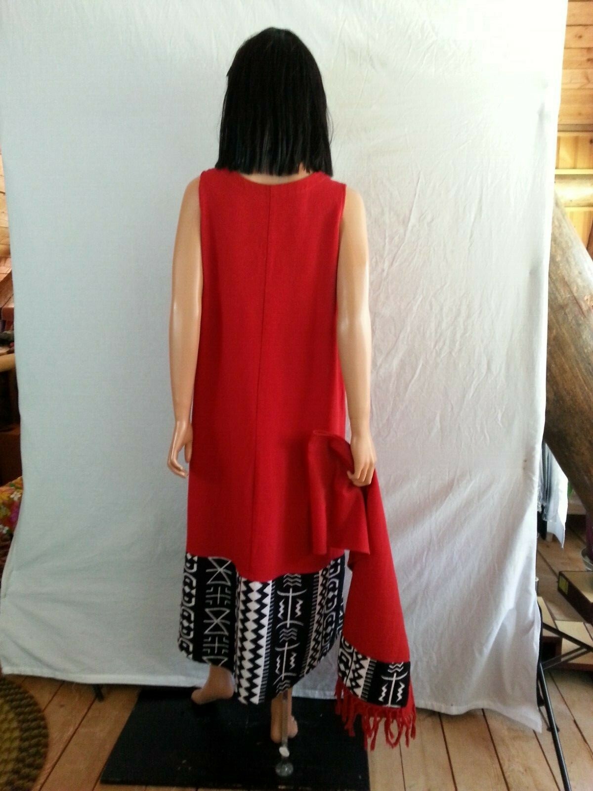 Pegasus Fashion 3 PC Dress Suit Coat Shawl Red Black White Ethic 1 SZ REG to L