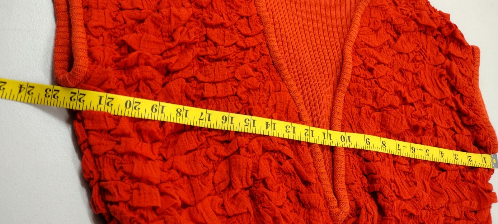 Orange Red Sweater Top 80s Evening Wear Couture Disco Club High Fashion M / L