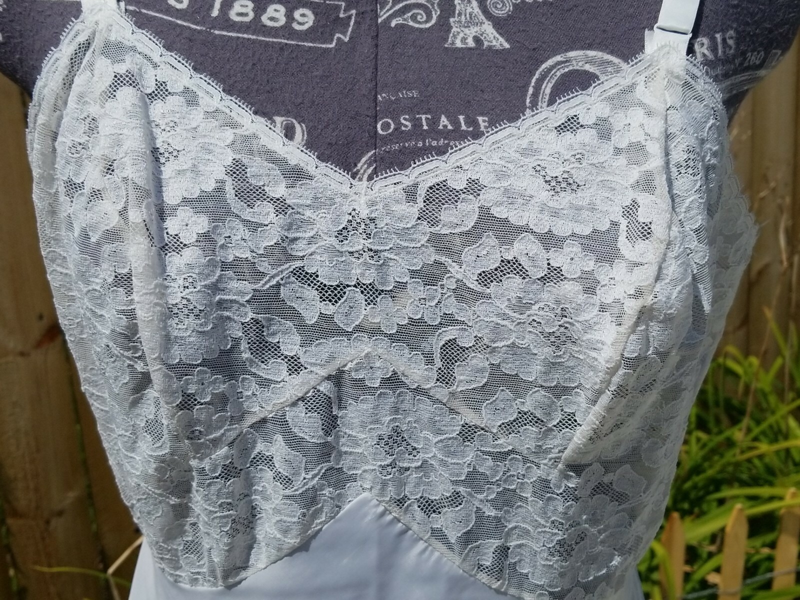 VTG Gossard Artemis Slip Lingerie White/Ivory Lace Pin Up Retro Sexy 34
