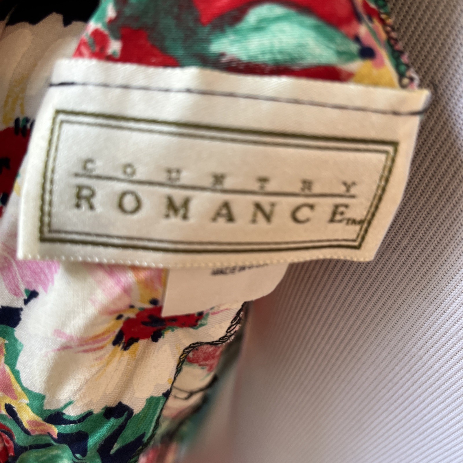 Vintage Country Romance Dress Size 6/8 Floral Prairie Cottage Core 80s USA