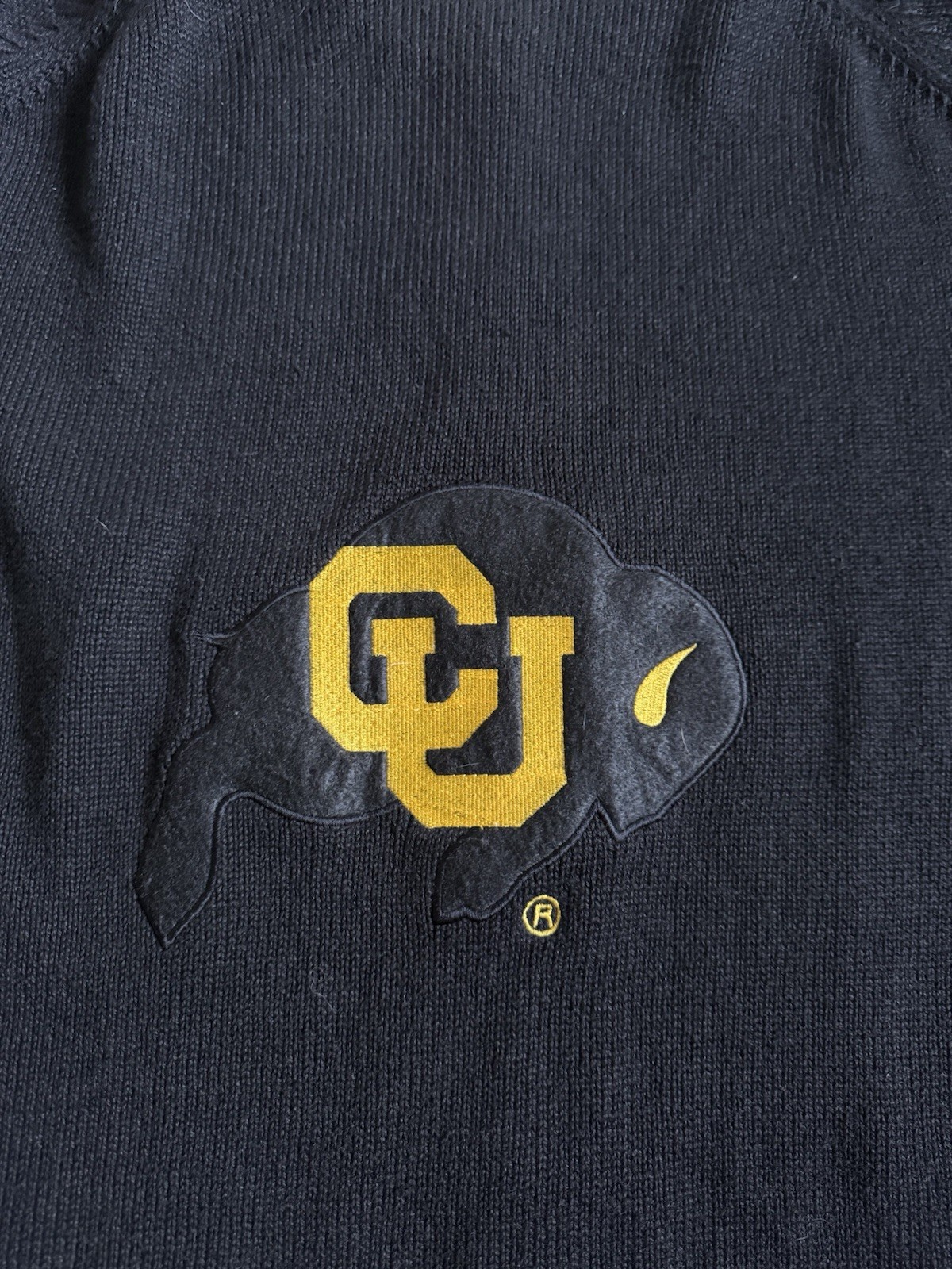 Vintage Birch Bros University Of Colorado Cardigan Sweater Knit Embroidered XL