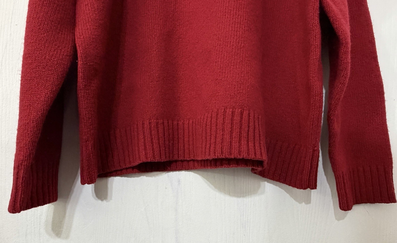 Vintage Woolrich Fair Isle Ruby Red Knit Sweater 100% Lambs Wool Size XL