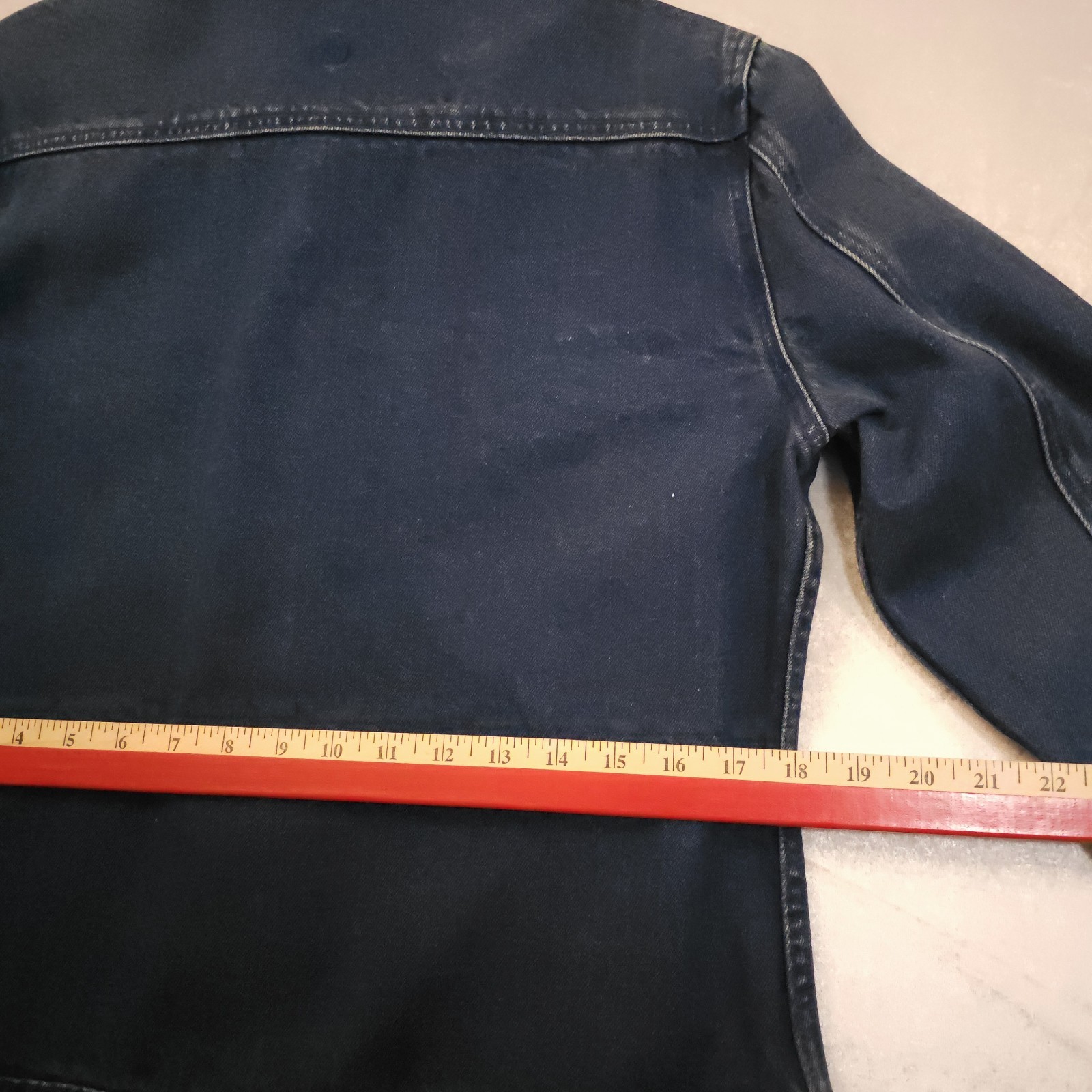 Vintage 90s Heritage Denim Rhinestone American Flag Jacket Christine Alexander S