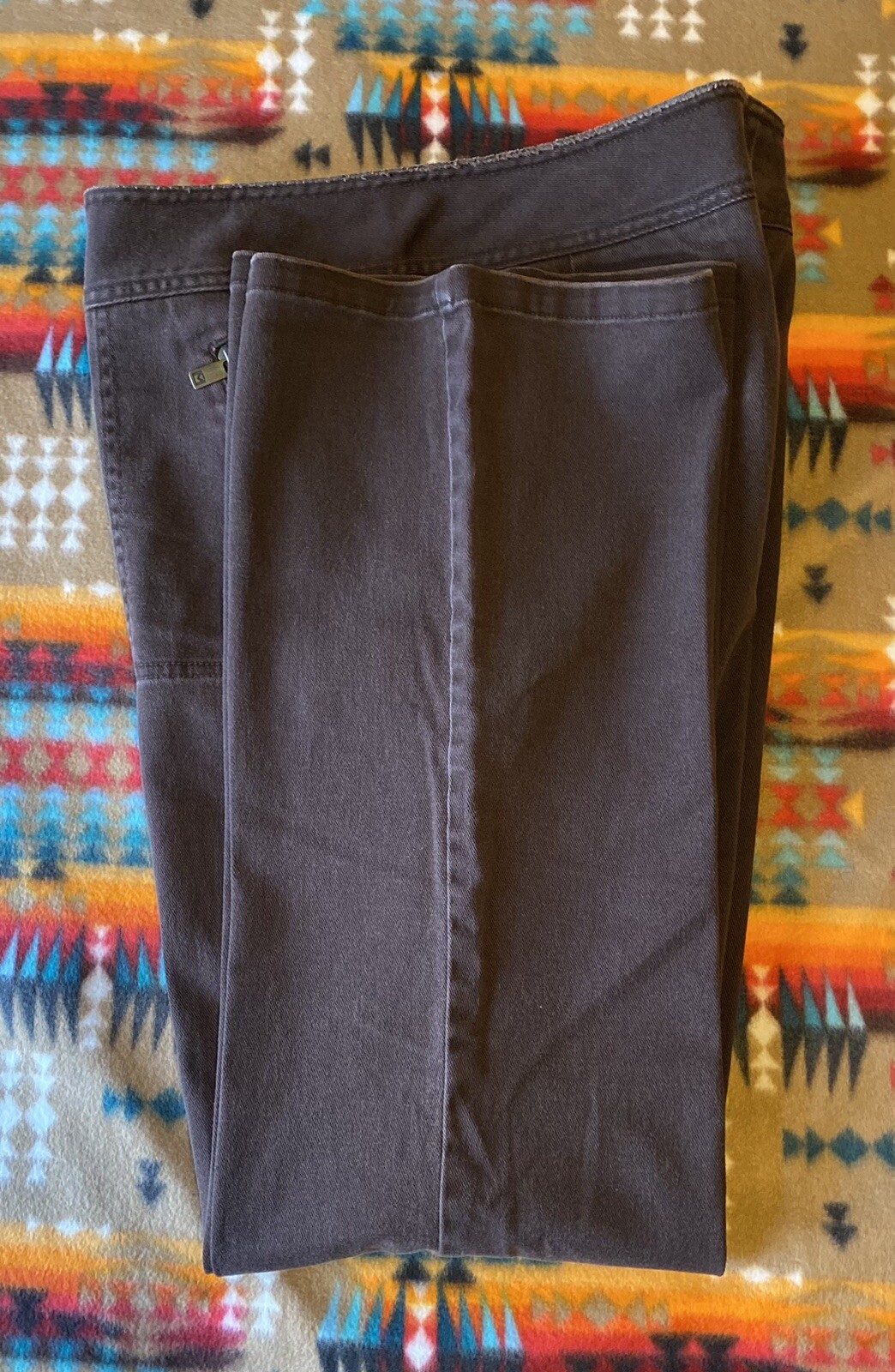 Michael Kors VTG Y2K Womens Flared Pant Size 14/28 Brown Low Rise Stretch Casual