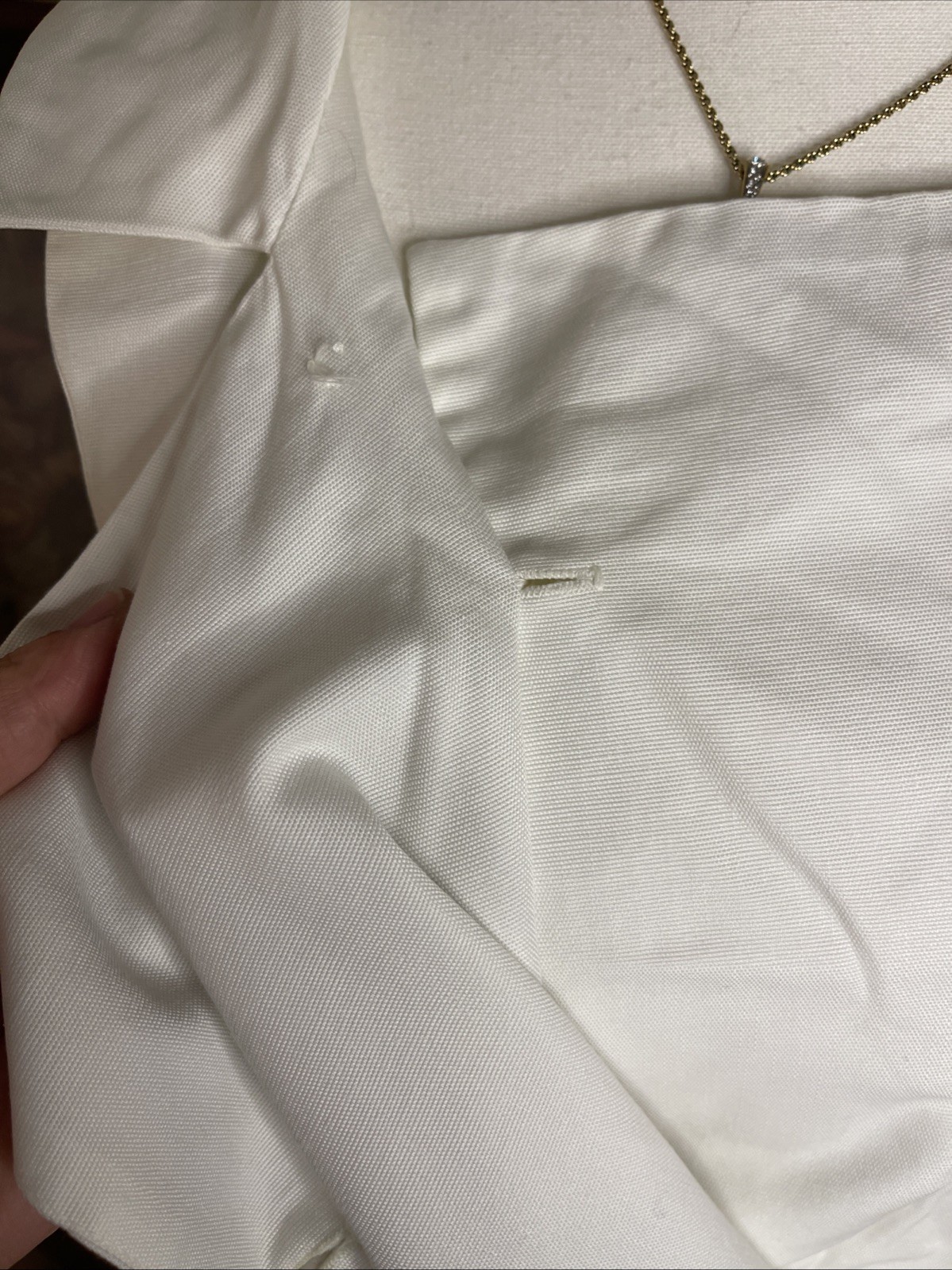 Vintage Thermo Jac Nautical Sailor Dress White Gold Button Pleated