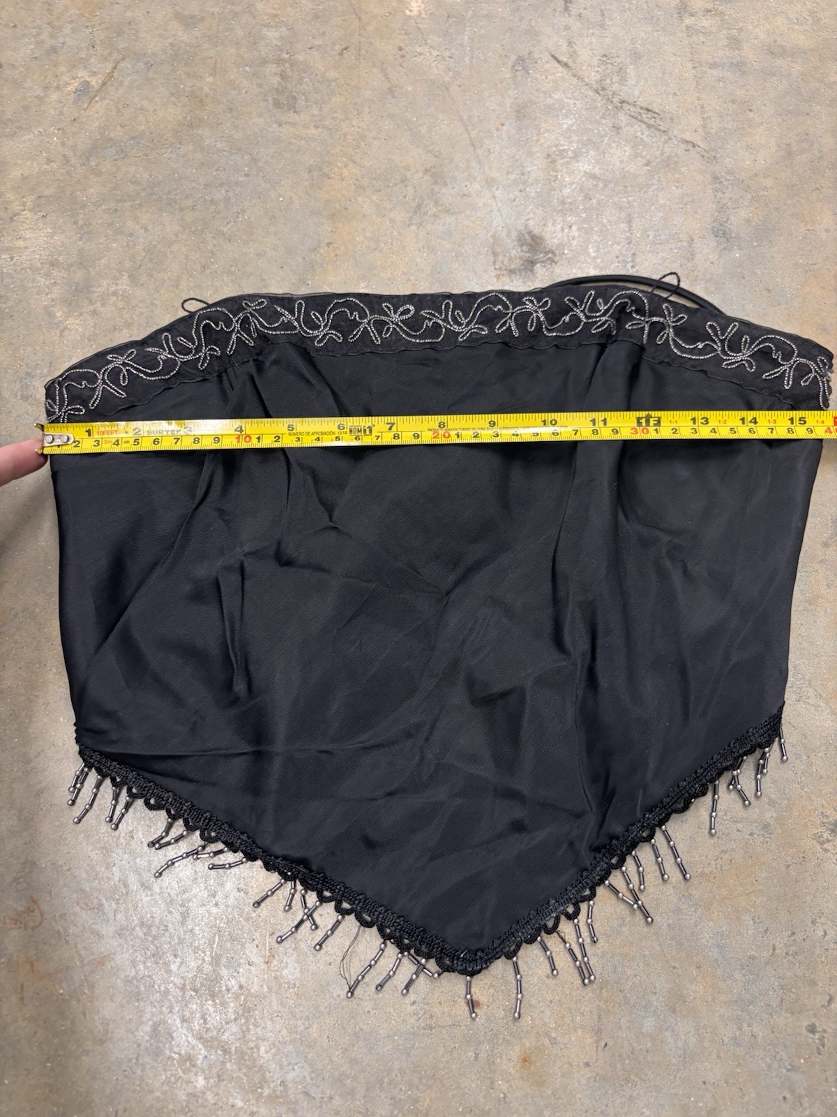 Vintage Y2K Zum Zum by Niki Livas Beaded Handkerchief Corset Top Size 10