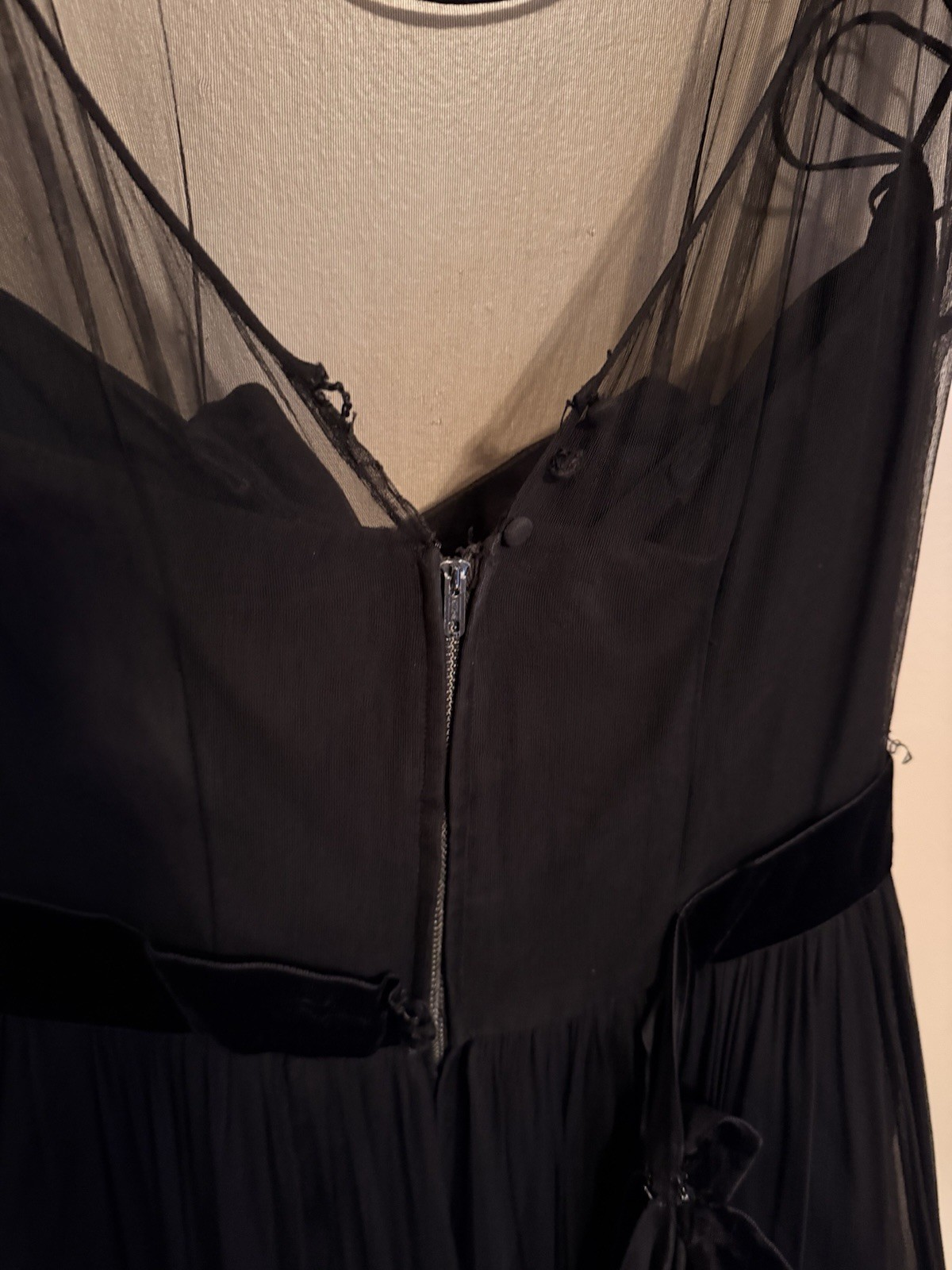 Vintage Frank Starr Cocktail Dress With Lace Skirt