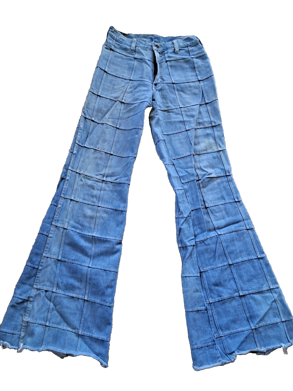 Vintage Brittania Sportswear Patchwork Bell Bottom Jeans Approx: 27×34 70’s