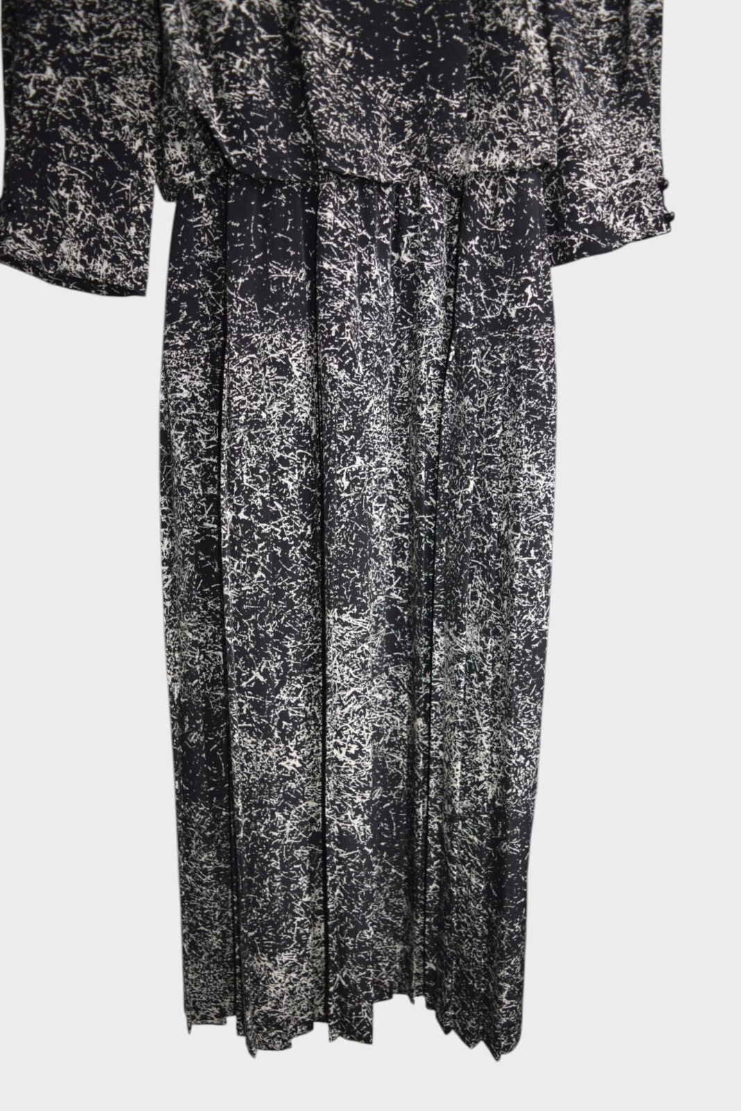 Vintage JT Dress Womens 8 Black Gothic Lace Collar Maxi Long Sleeve Made in USA