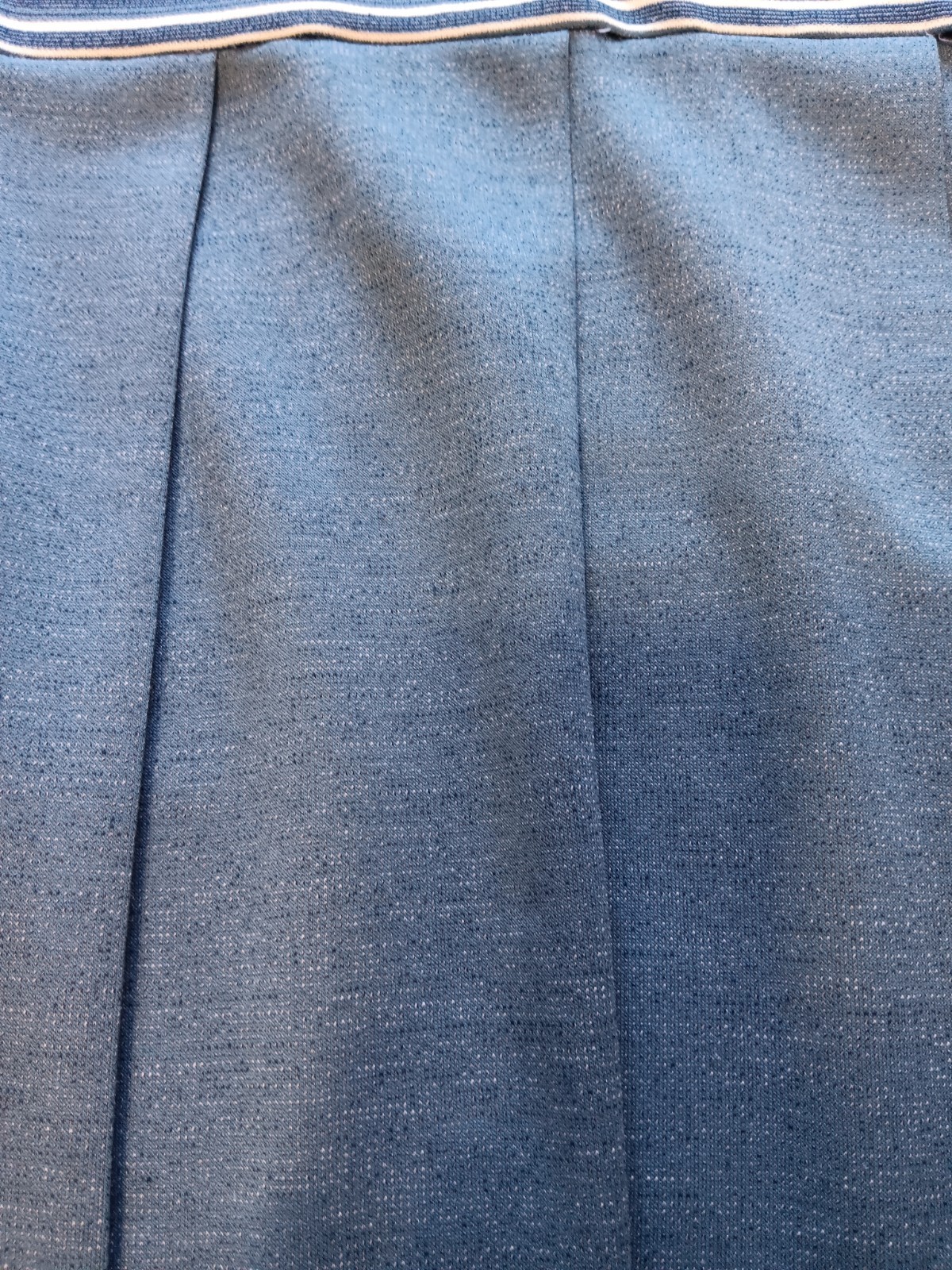 Vintage D’Alliard’s Striped Scooter Dress Box Pleat Mod Blue Grey Gray White 60s